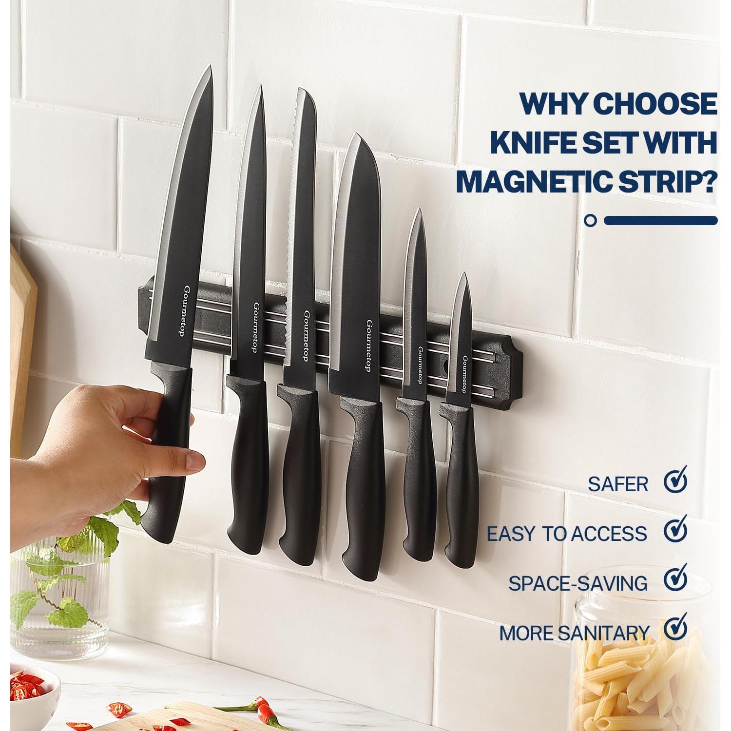 Juego de cuchillos de cocina Gourmetop 6 piezas acero inoxidable