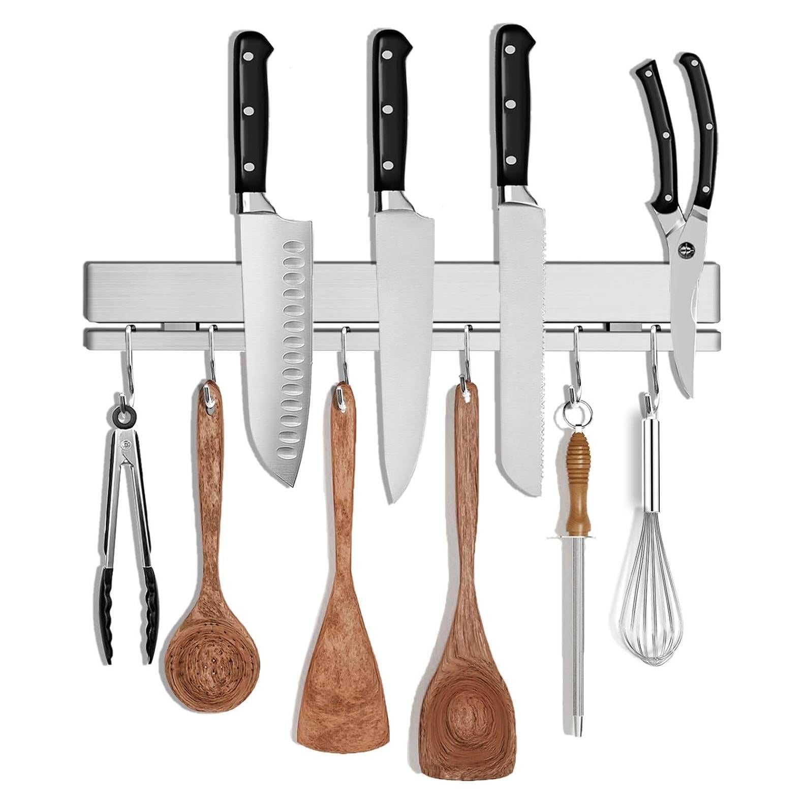 Soporte Magnético para Cuchillos HomeSimplex 30 cm Plata