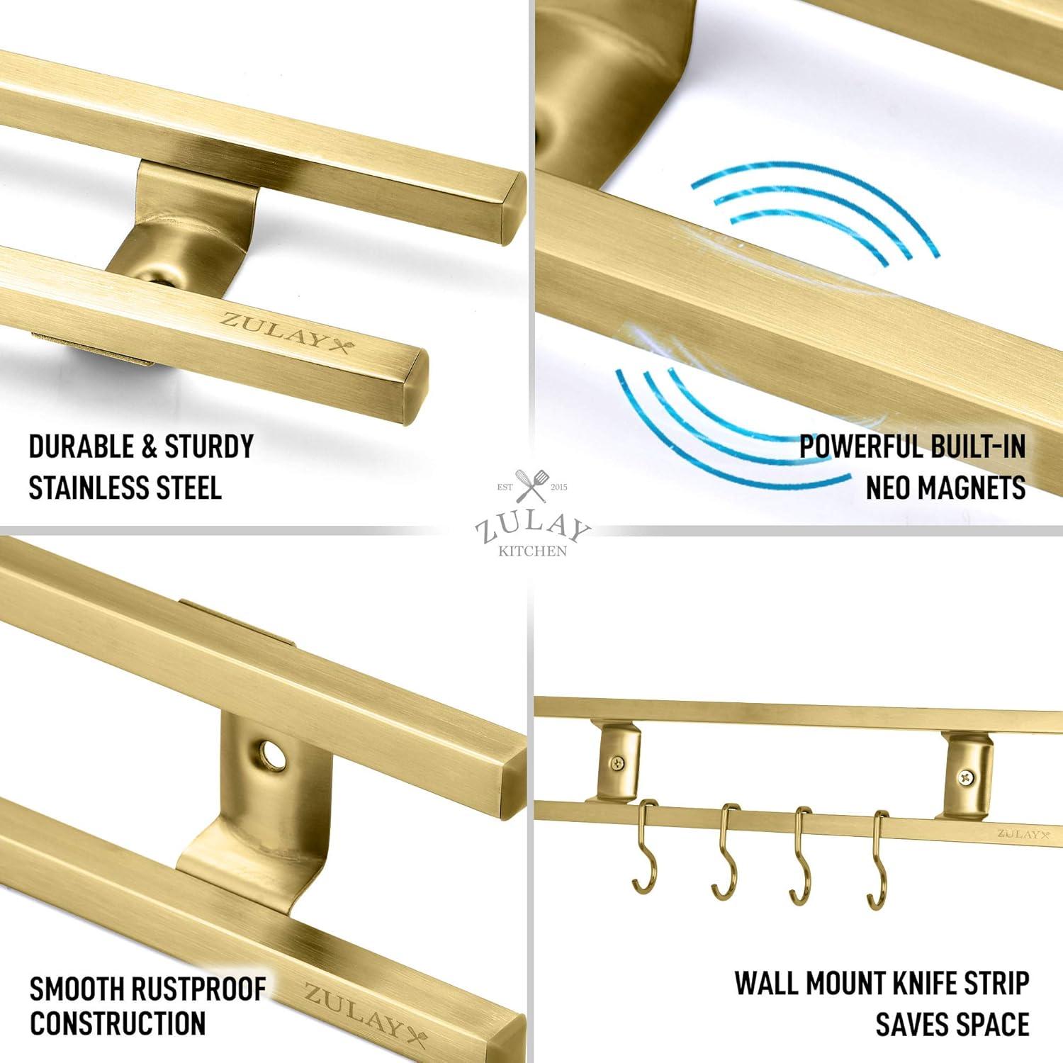 Soporte Magnético de Acero Inoxidable Zulay 30.48 cm Dorado