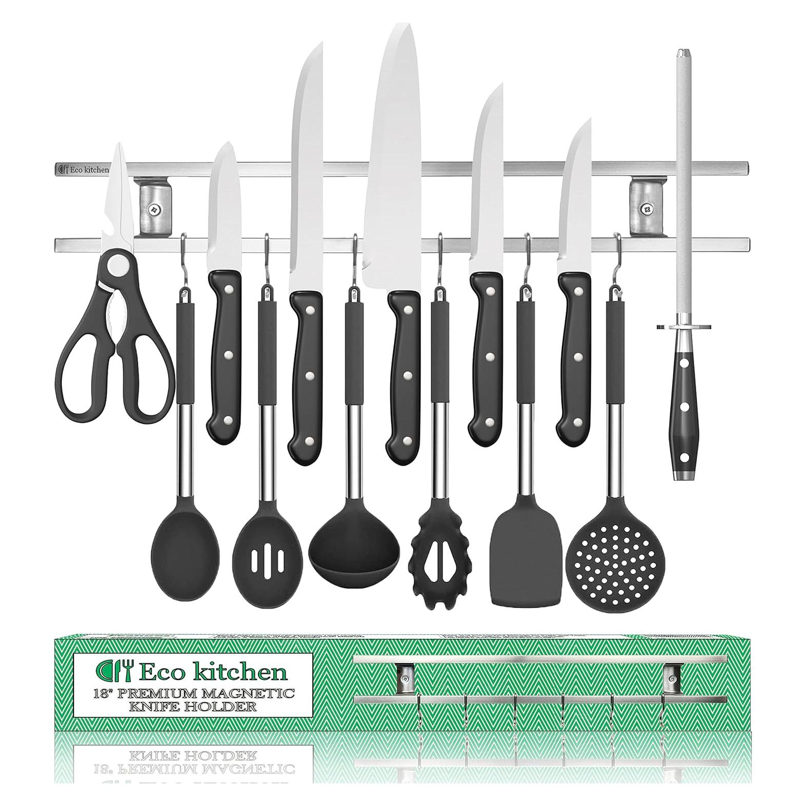 Soporte Magnético para Cuchillos Eco Kitchen 45.72 cm Acero Inoxidable