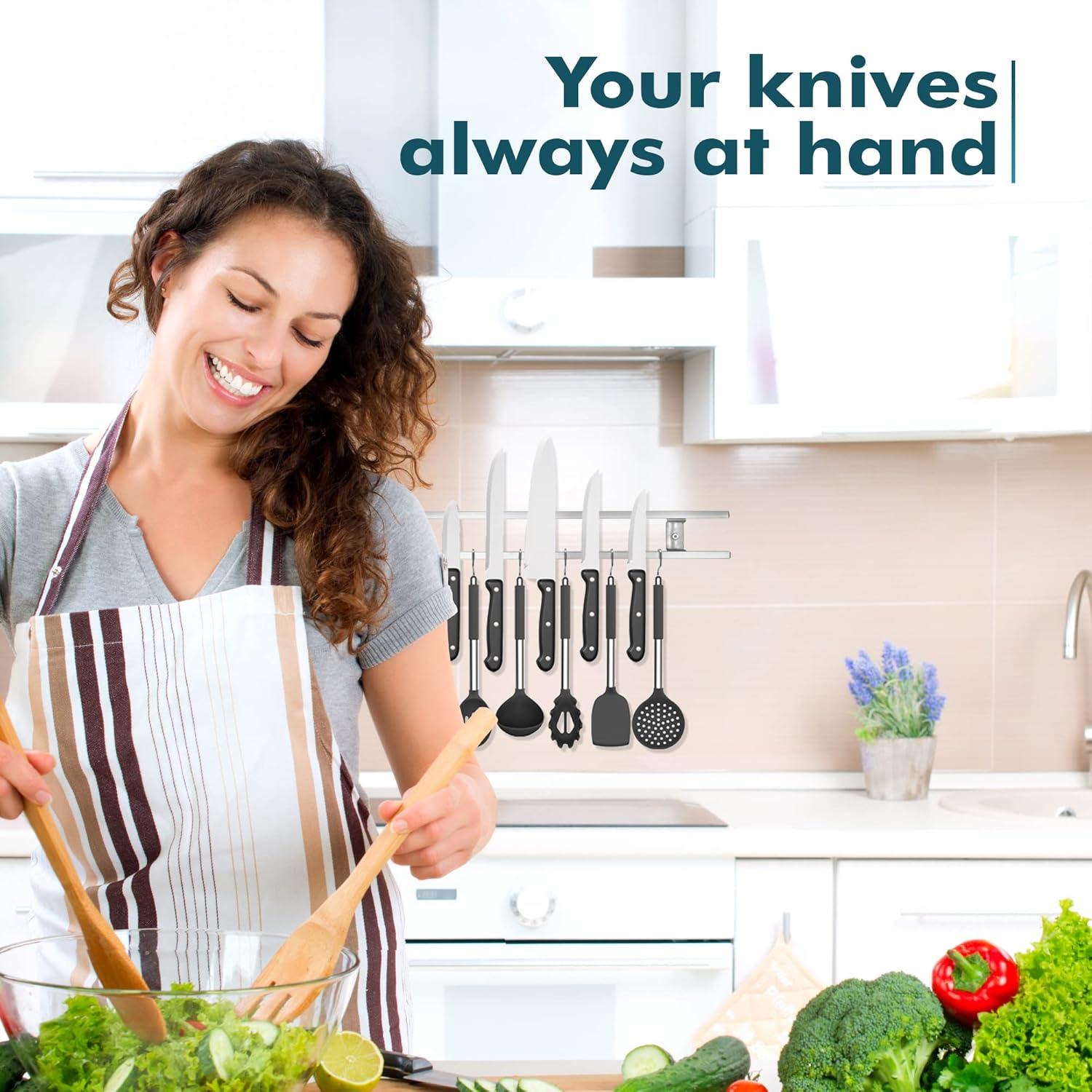 Soporte Magnético para Cuchillos Eco Kitchen 45.72 cm Acero Inoxidable