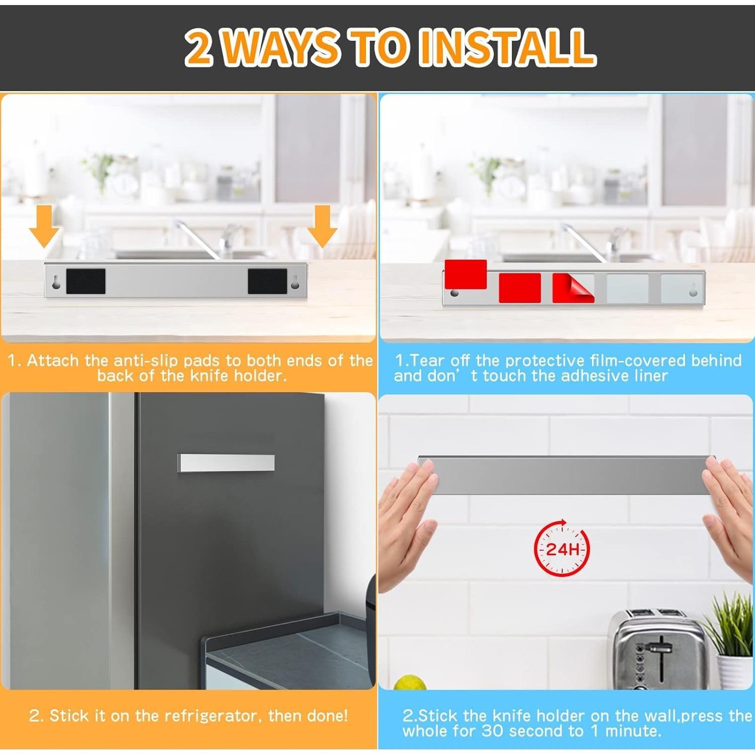 Soporte Magnético para Cuchillos Ninonly 30 cm Acero Inoxidable