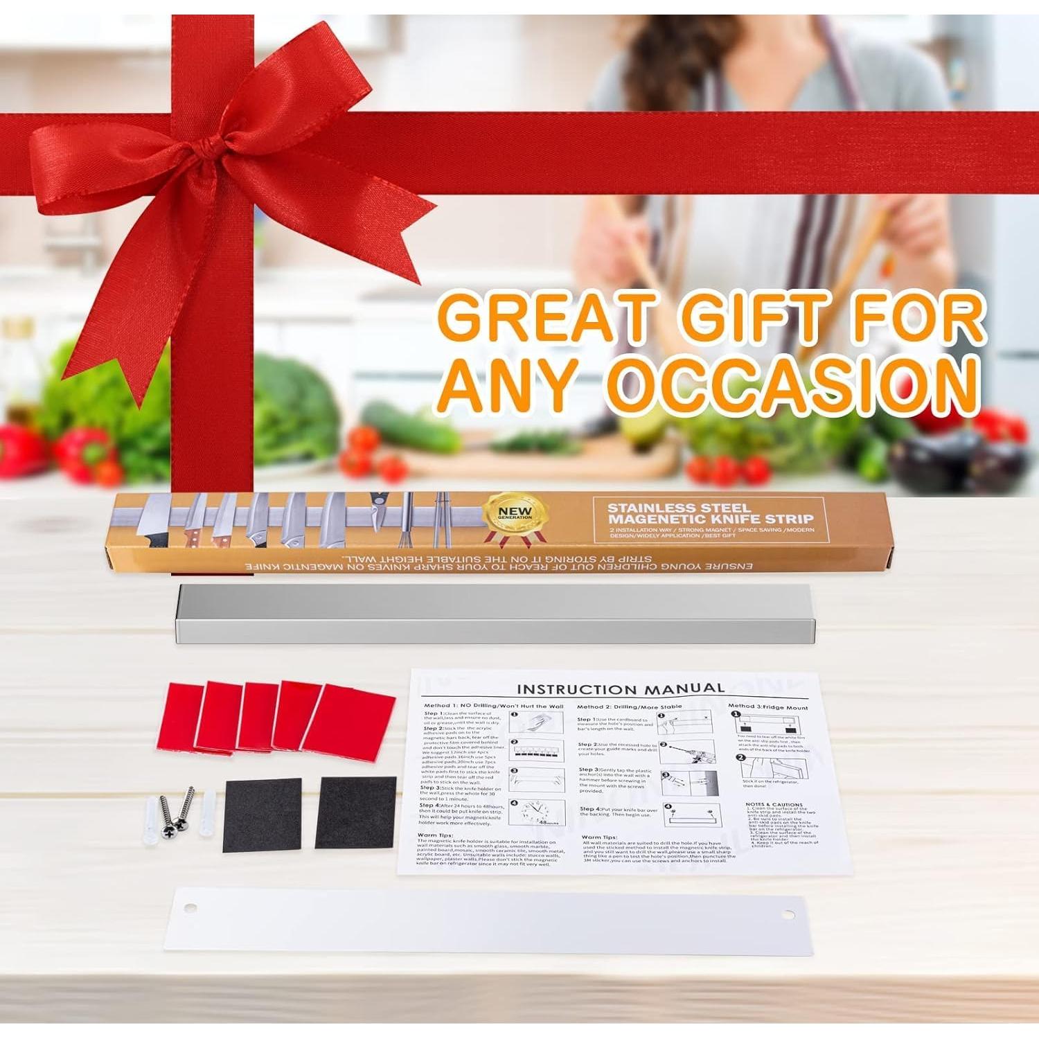 Soporte Magnético para Cuchillos Ninonly 30 cm Acero Inoxidable