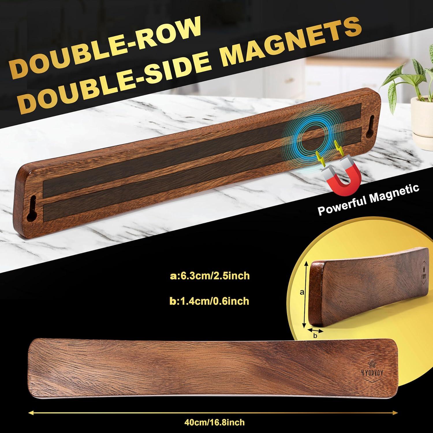 Soporte Magnético para Cuchillos 4 YORVOY 40.6 cm Acacia
