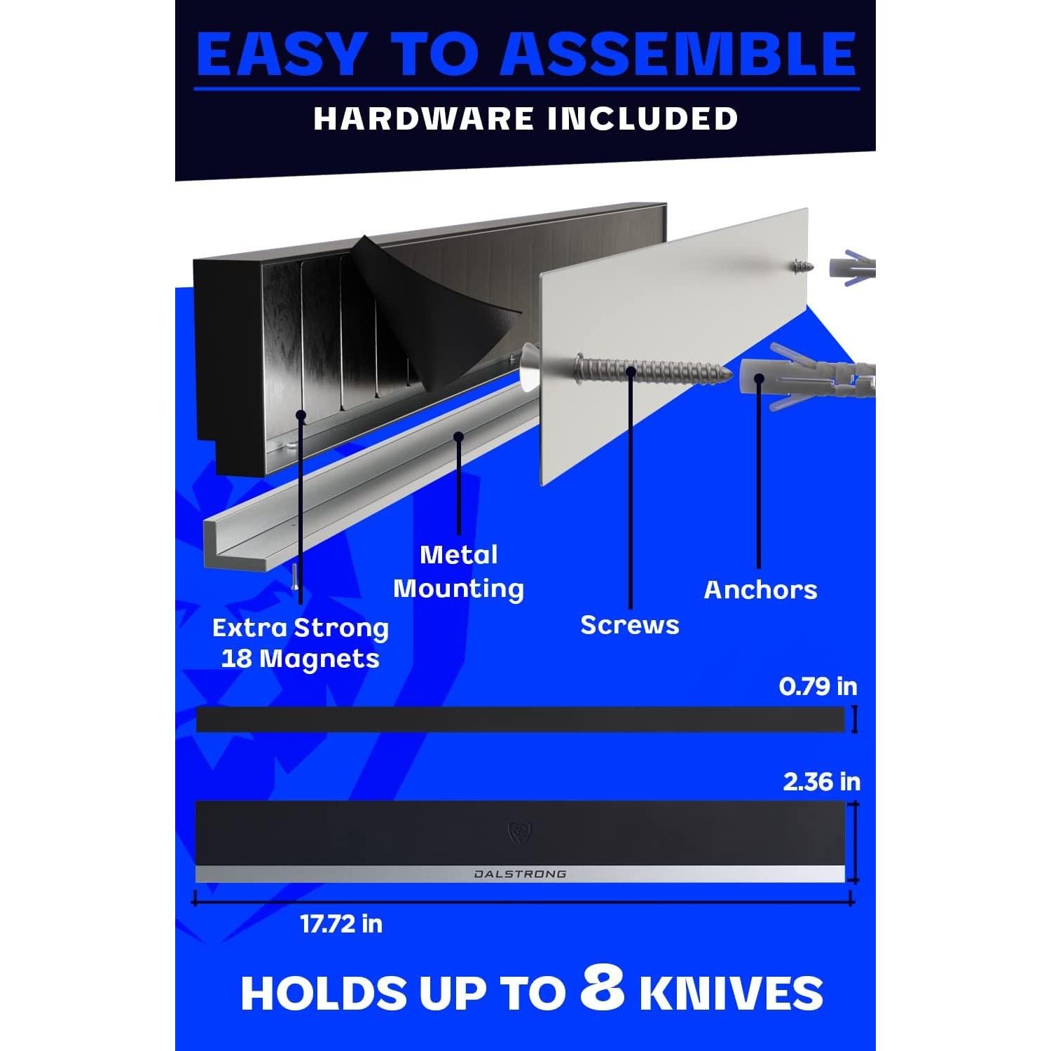 Soporte Magnético para Cuchillos Dalstrong 45cm Silicona Negra