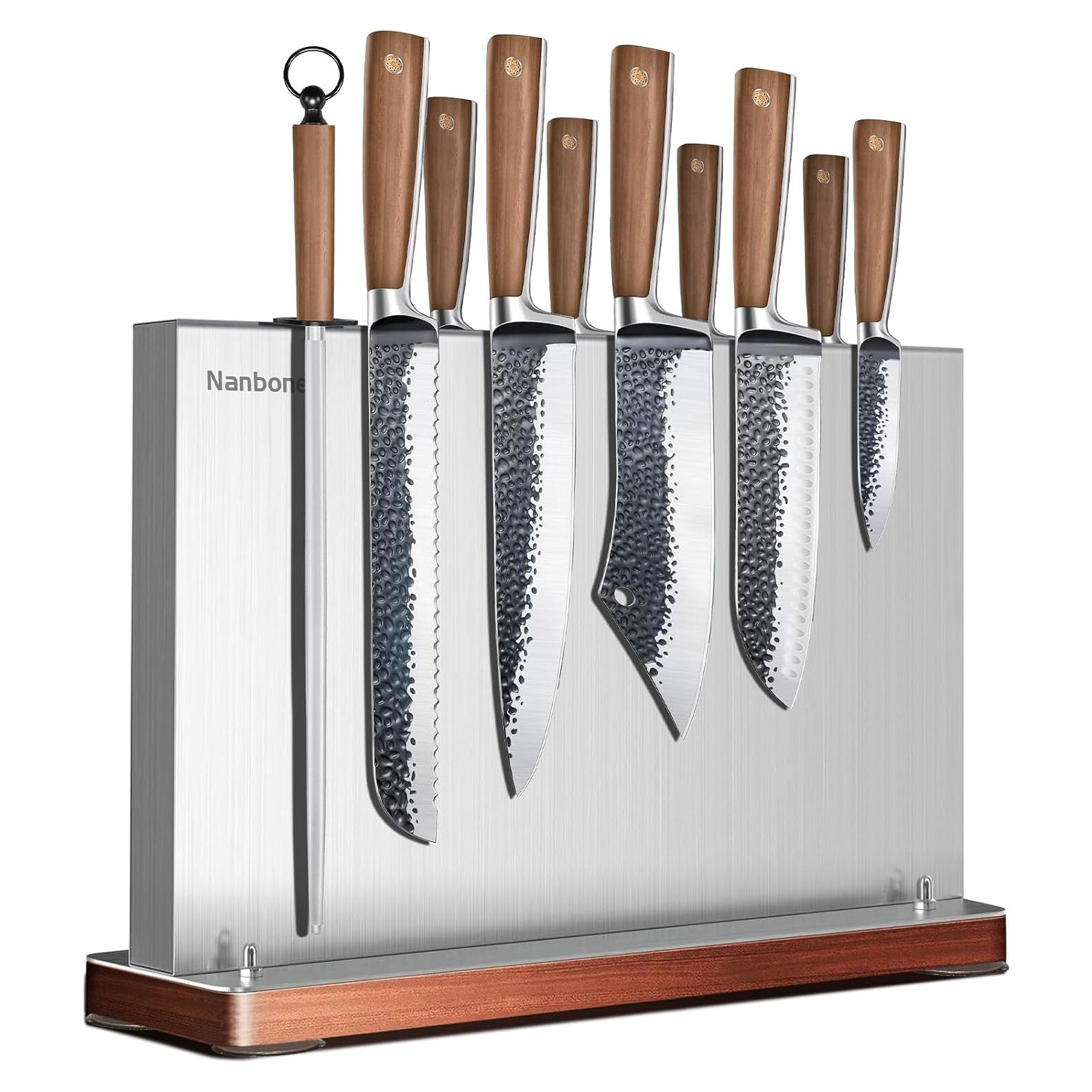 Soporte Magnético para Cuchillos Nanbone 30x8x20.32cm Acero Inoxidable