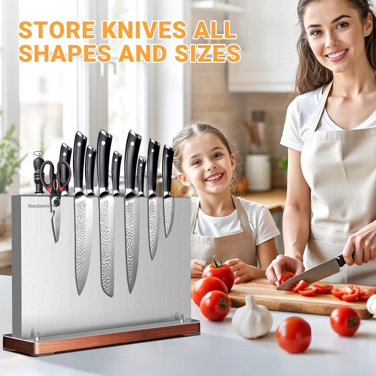 Soporte Magnético para Cuchillos Nanbone 30x8x20.32cm Acero Inoxidable