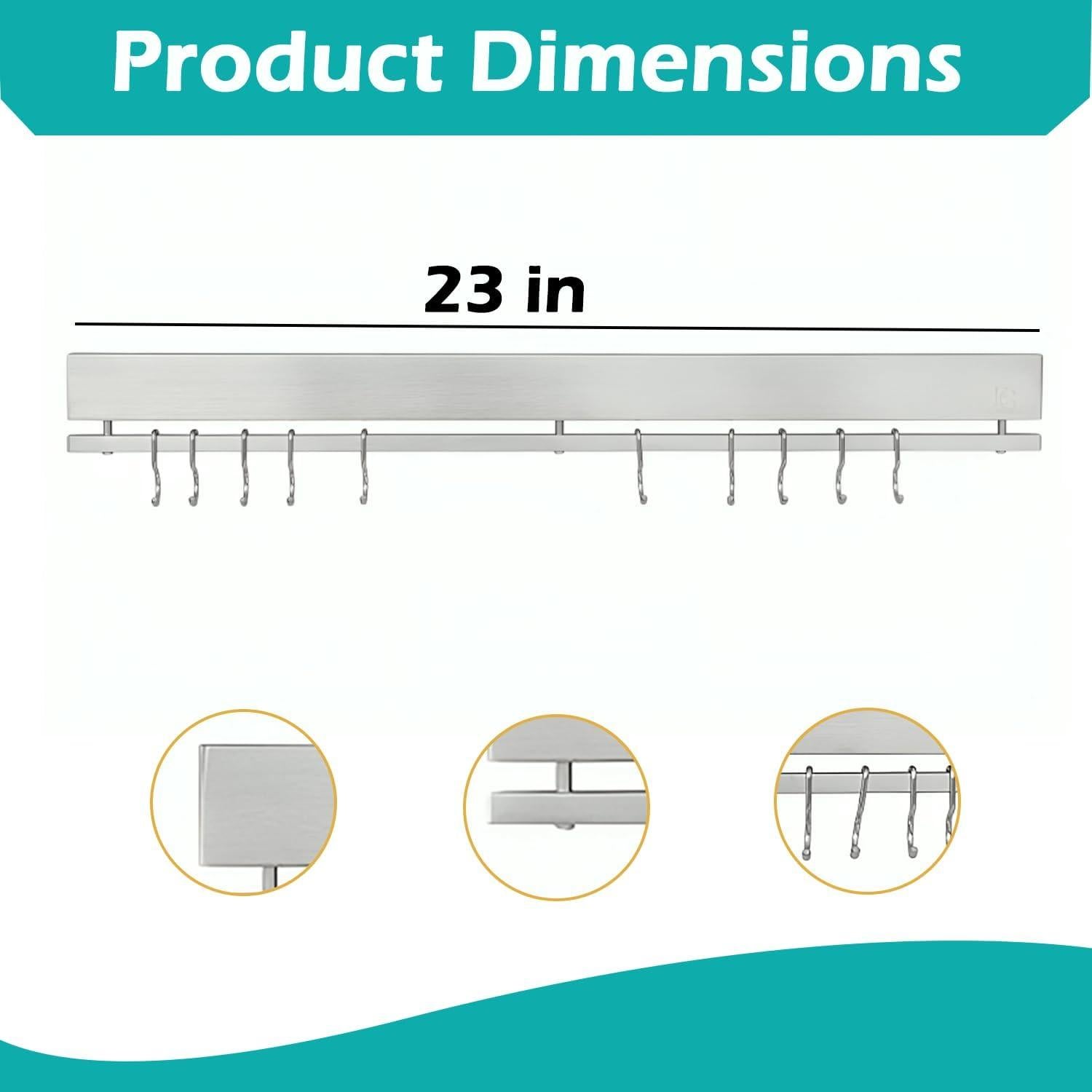 Soporte Magnético para Cuchillos EcoGoods 58.42 cm Acero Inoxidable