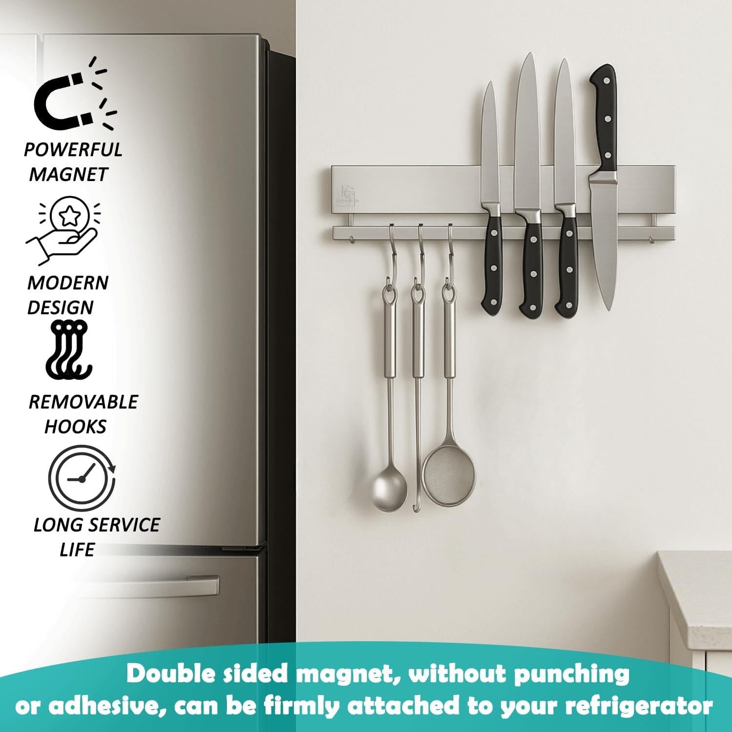 Soporte Magnético para Cuchillos EcoGoods 58.42 cm Acero Inoxidable