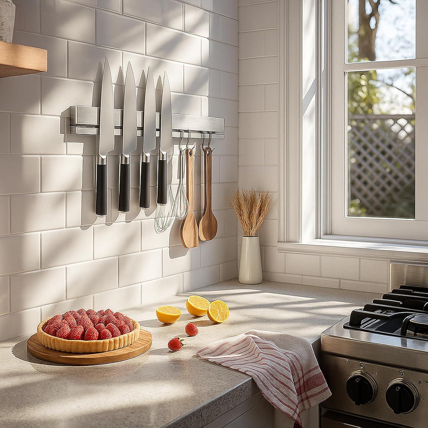 Soporte Magnético para Cuchillos TOUKA 43 cm Acero Inoxidable