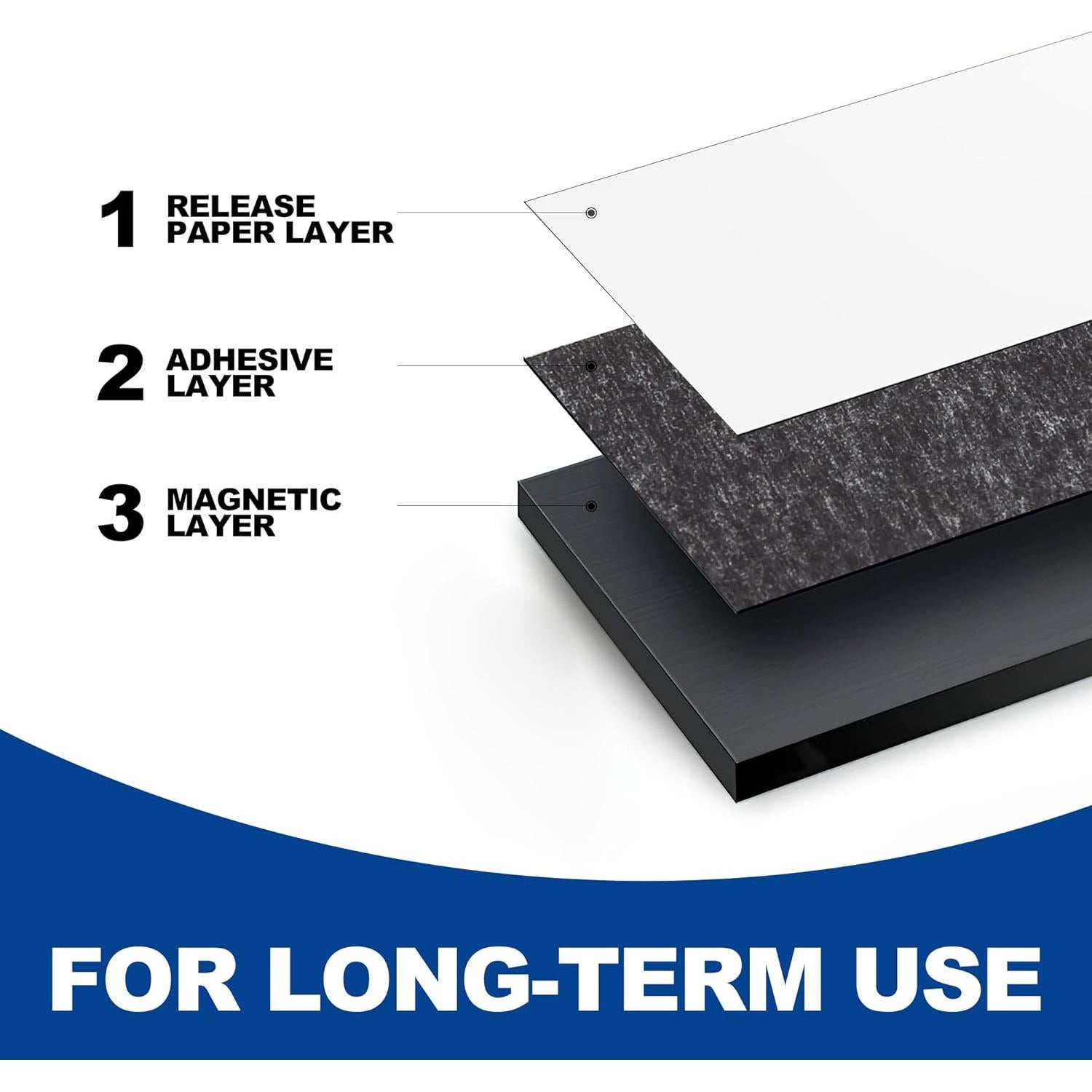 Tiras Magnéticas Rammos Adhesivas Paquete de 3 - 15.24x2.54 cm