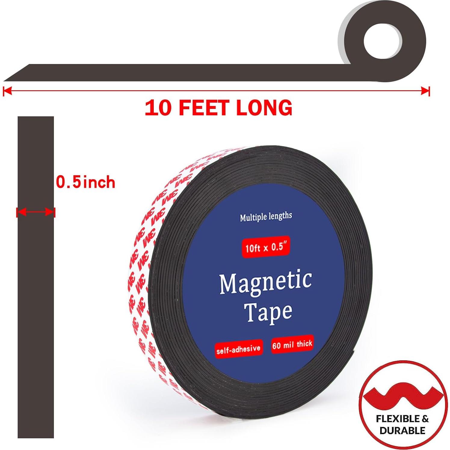 Cinta Magnética Adhesiva 3M Towjug 1.27cm x 3m para Manualidades