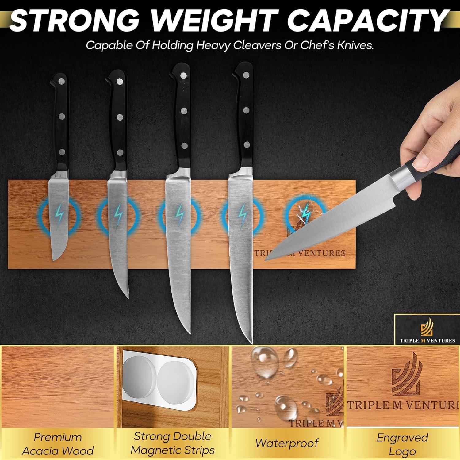 Soporte Magnético para Cuchillos TRIPLE M VENTURES 30x10cm