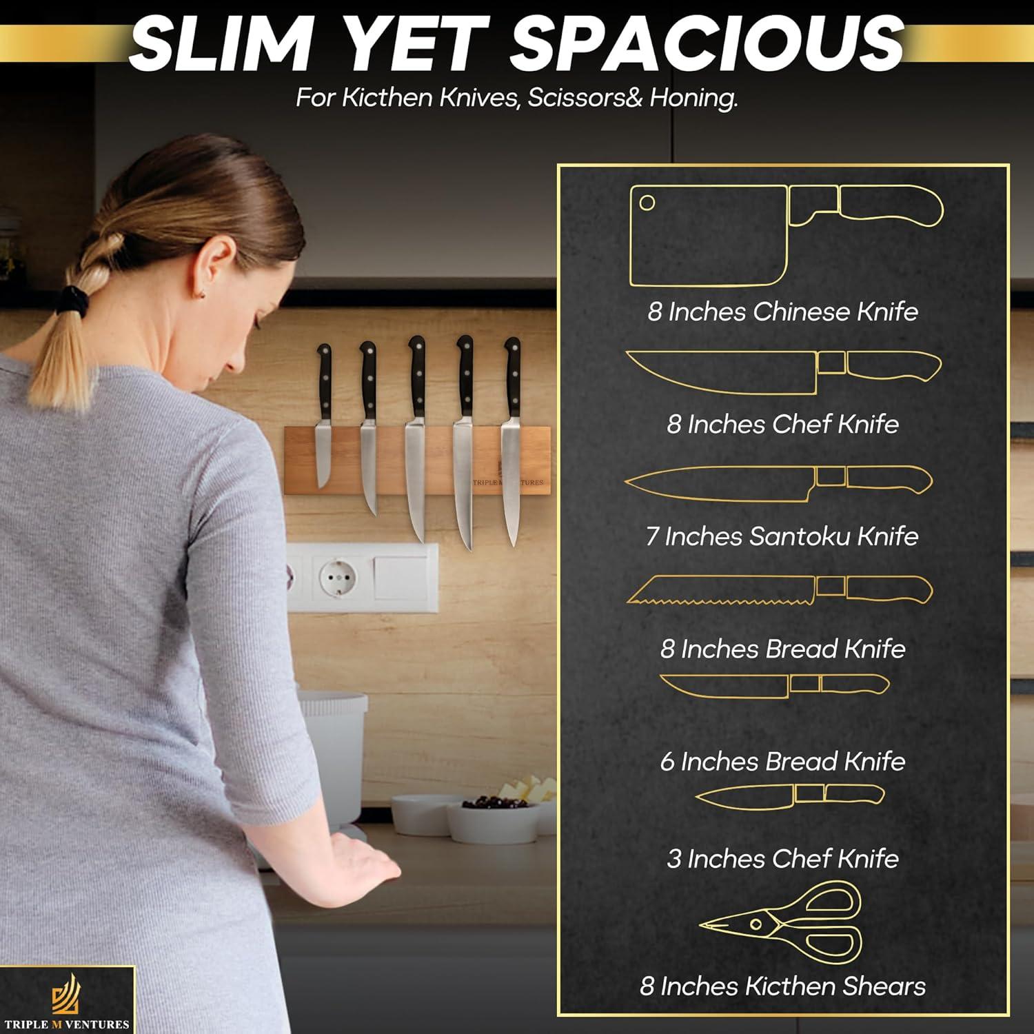 Soporte Magnético para Cuchillos TRIPLE M VENTURES 30x10cm