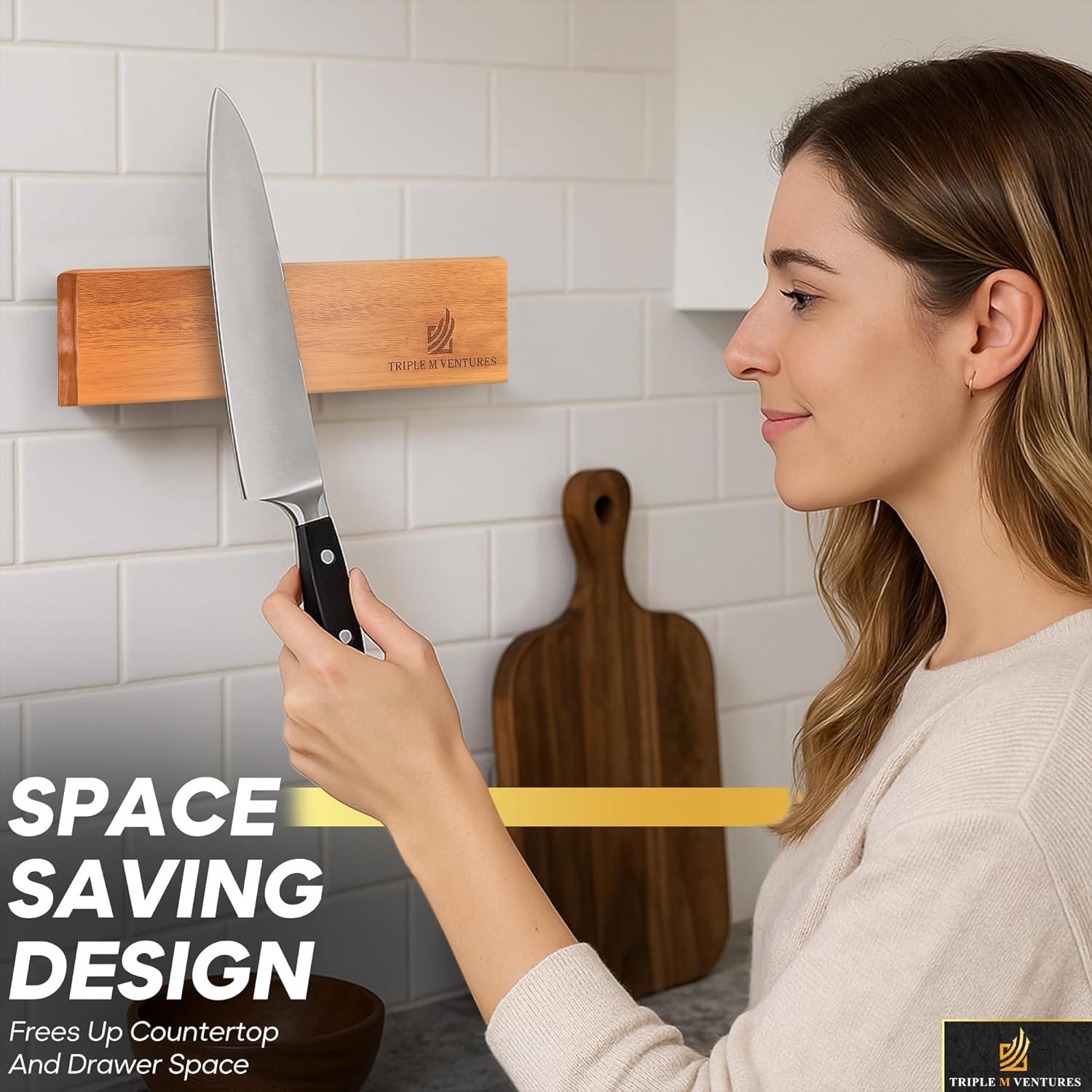 Soporte Magnético para Cuchillos TRIPLE M VENTURES 30x10cm