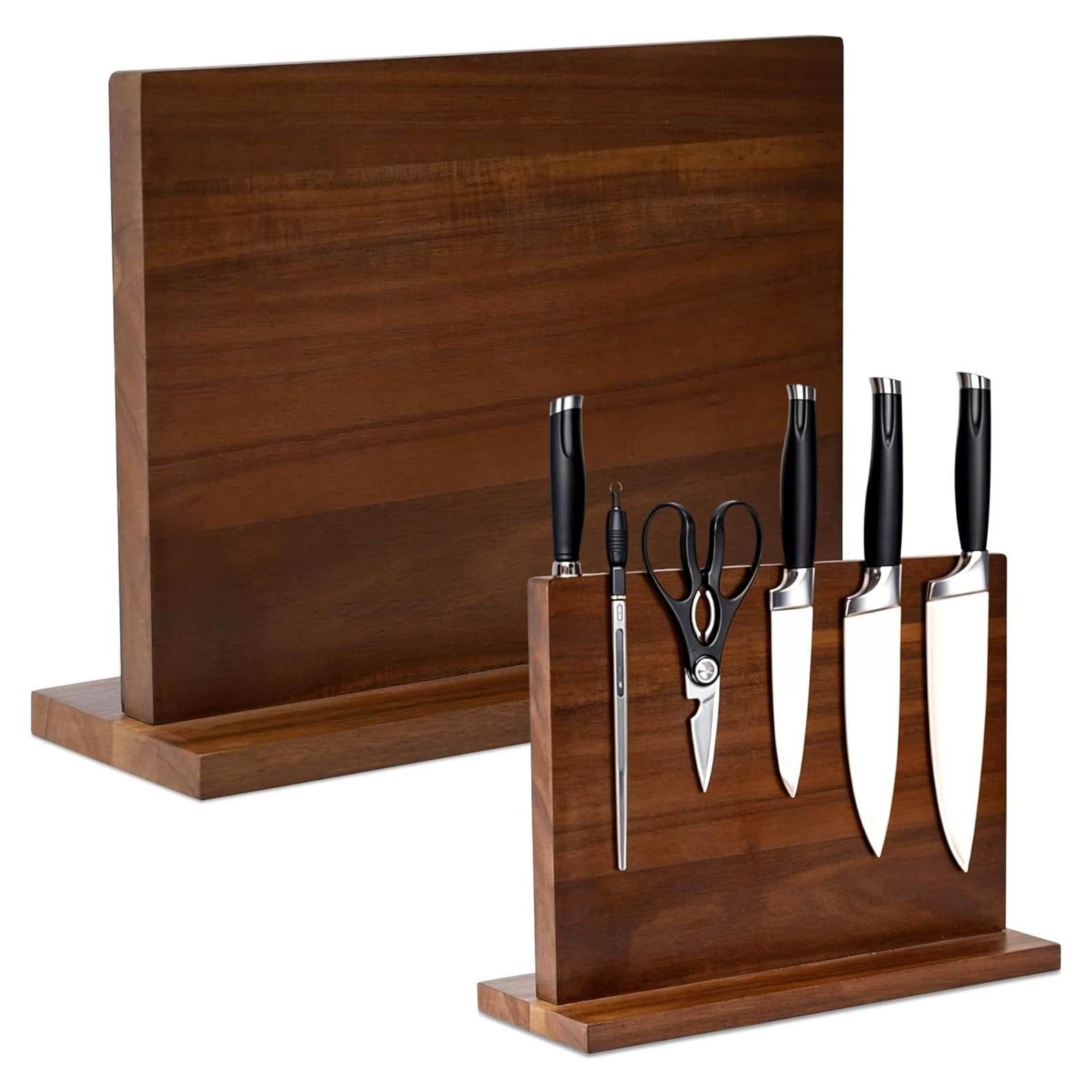 Soporte Magnético de Cuchillos YelloIris - Madera Acacia 30.48x22.86cm