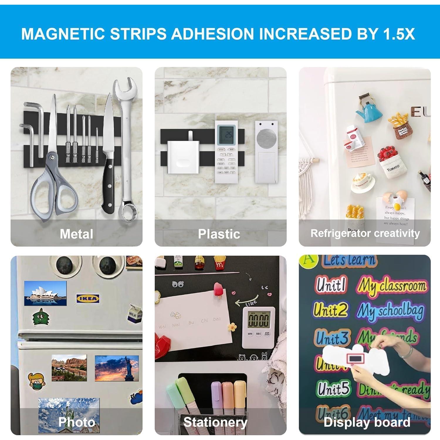 Cinta Magnética Adhesiva SAICOOS 10 Piezas 152g/cm²