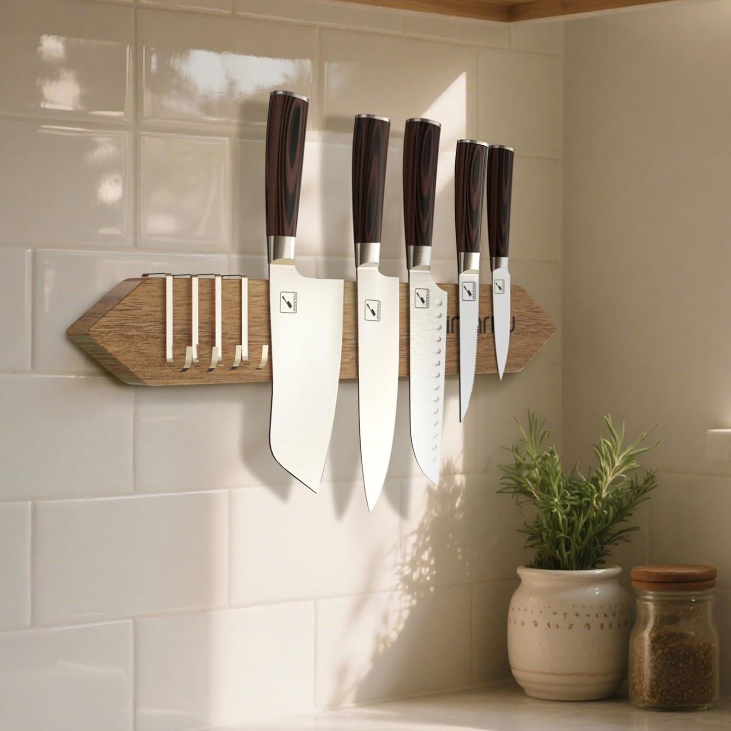 Soporte Magnético para Cuchillos imarku 40.64 cm Acacia Natural