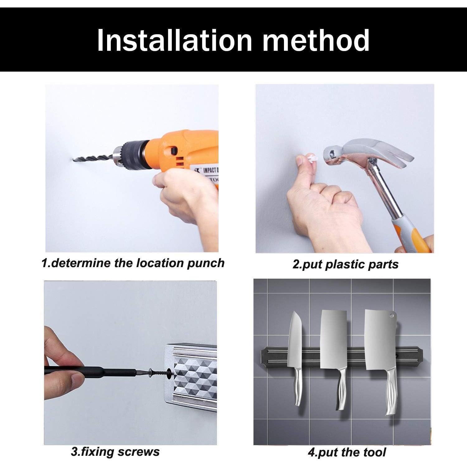 Soporte Magnético para Cuchillos HILLHOME 38 cm Organizador