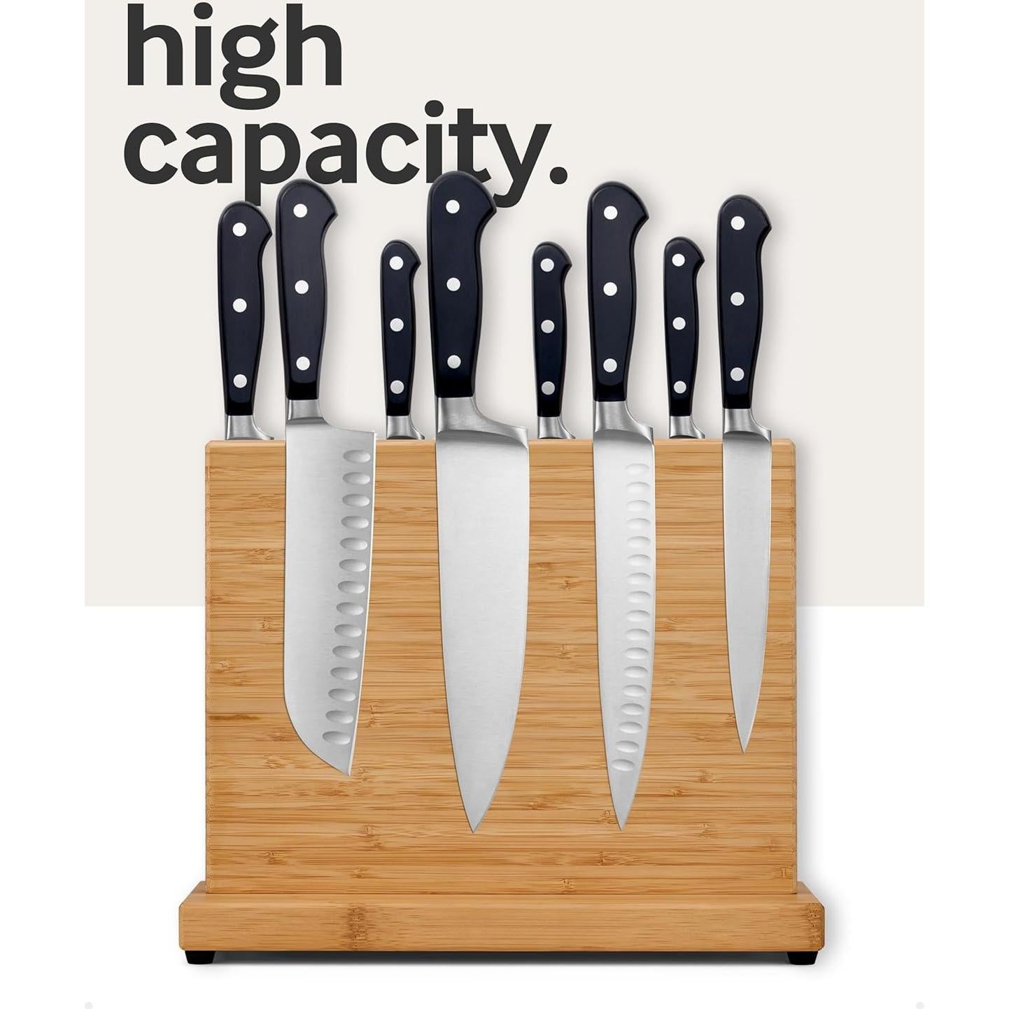 Bloque Magnético para Cuchillos LARHN de Madera 32x26 cm