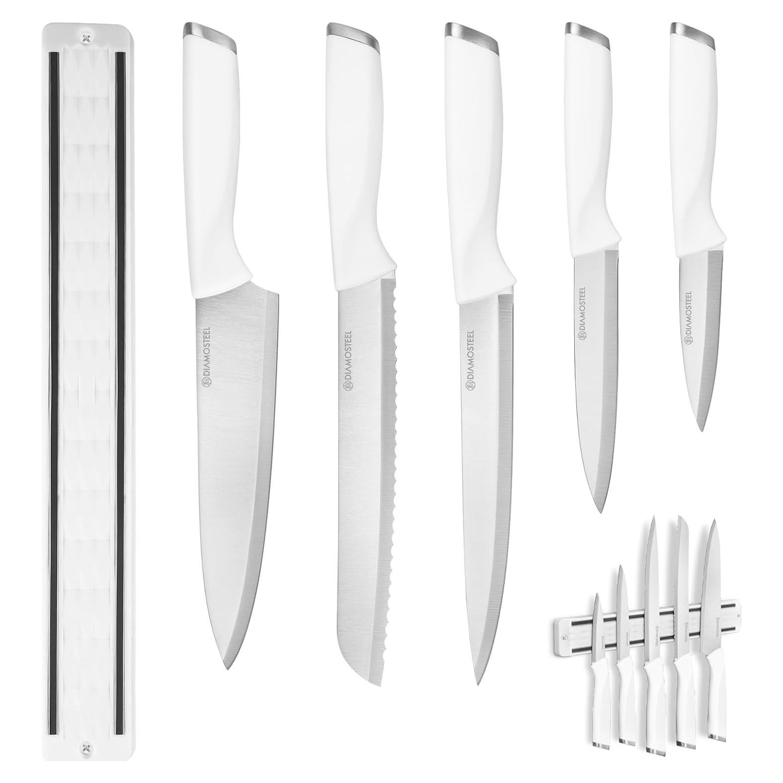 Juego de cuchillos de cocina Diamosteel 6 piezas blanco