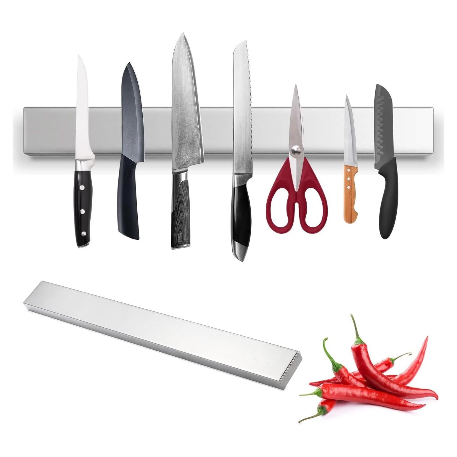 Soporte Magnético de Acero Inoxidable para Cuchillos 40cm