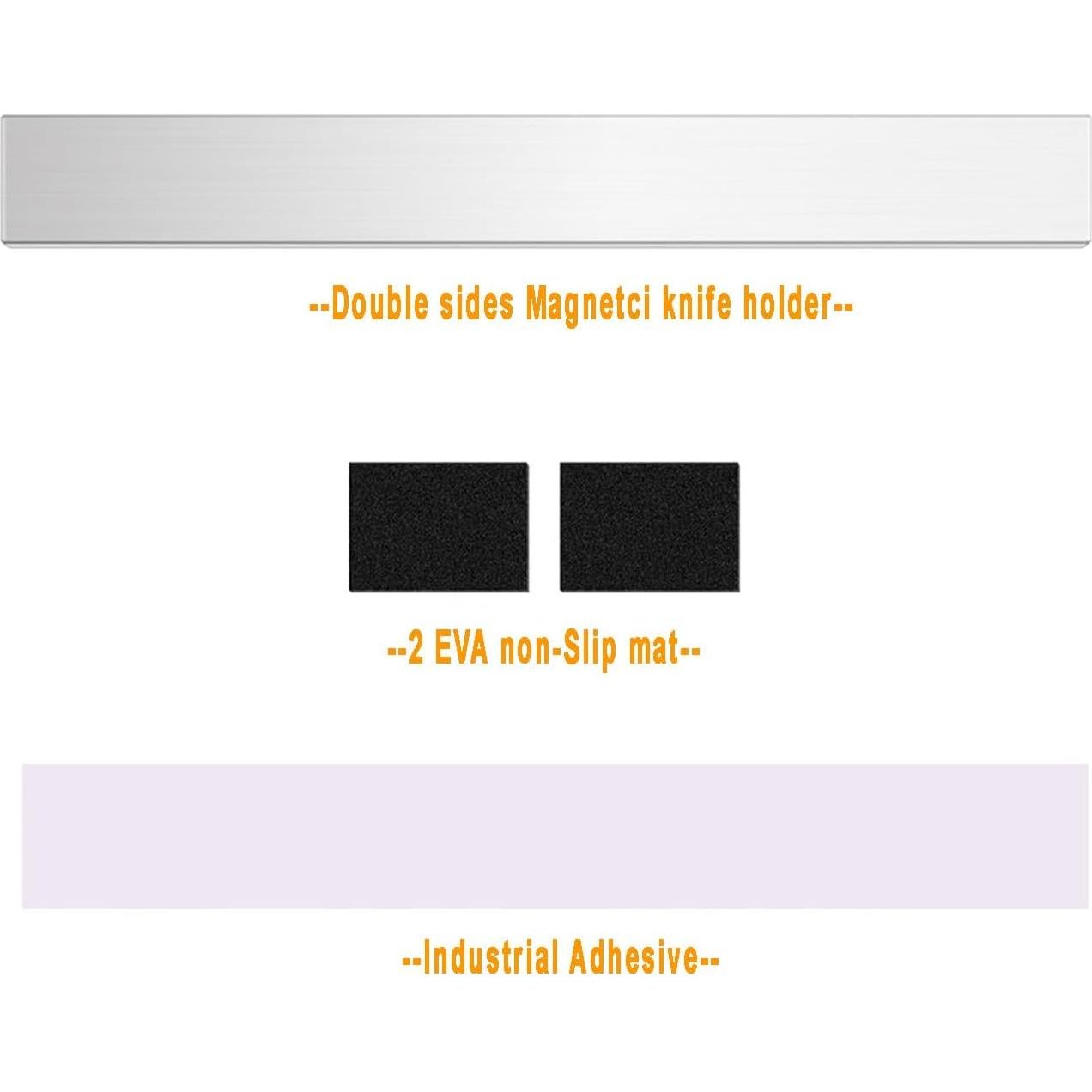 Soporte Magnético de Acero Inoxidable para Cuchillos 40cm