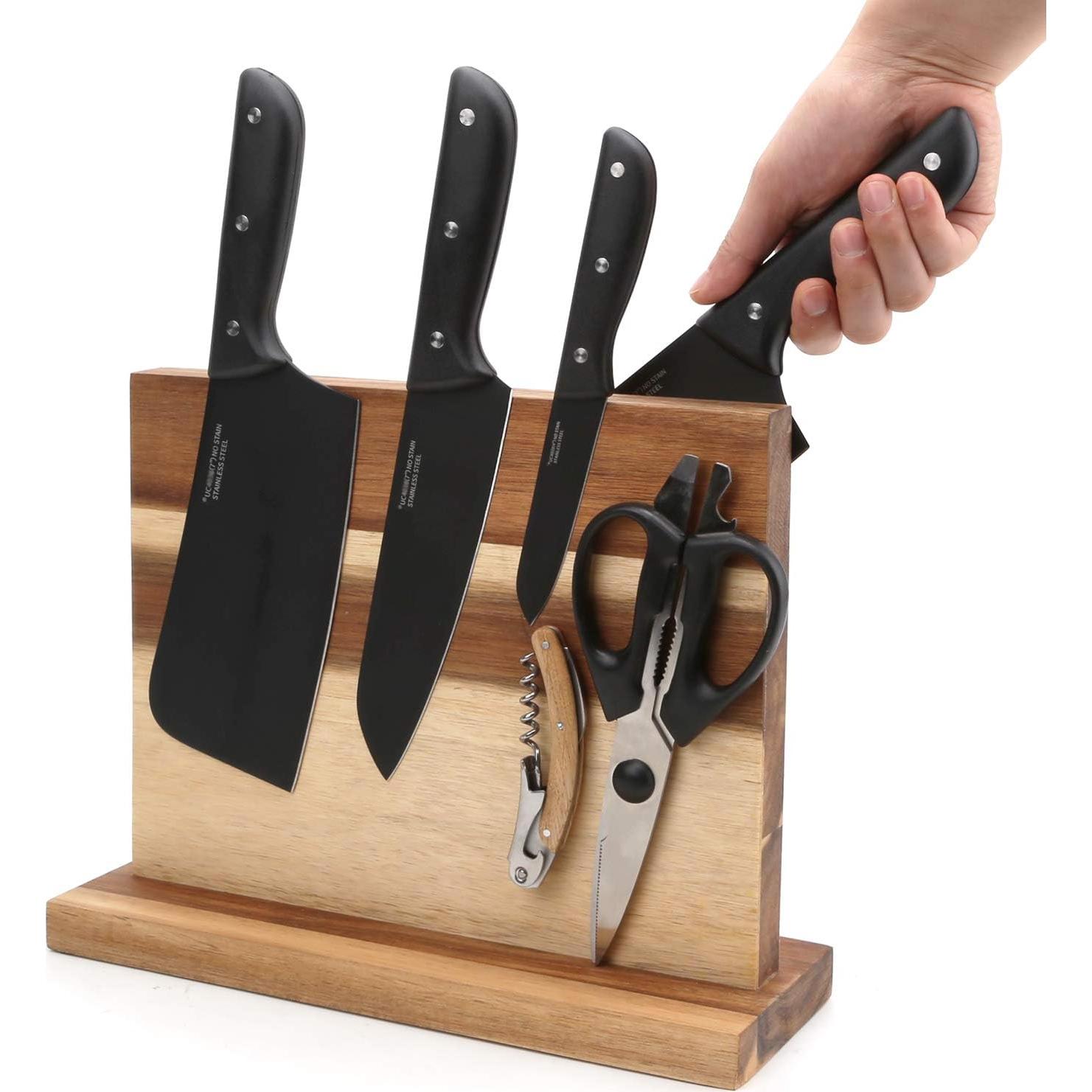 Soporte Magnético para Cuchillos Resafy 30.48x25.4cm Acacia