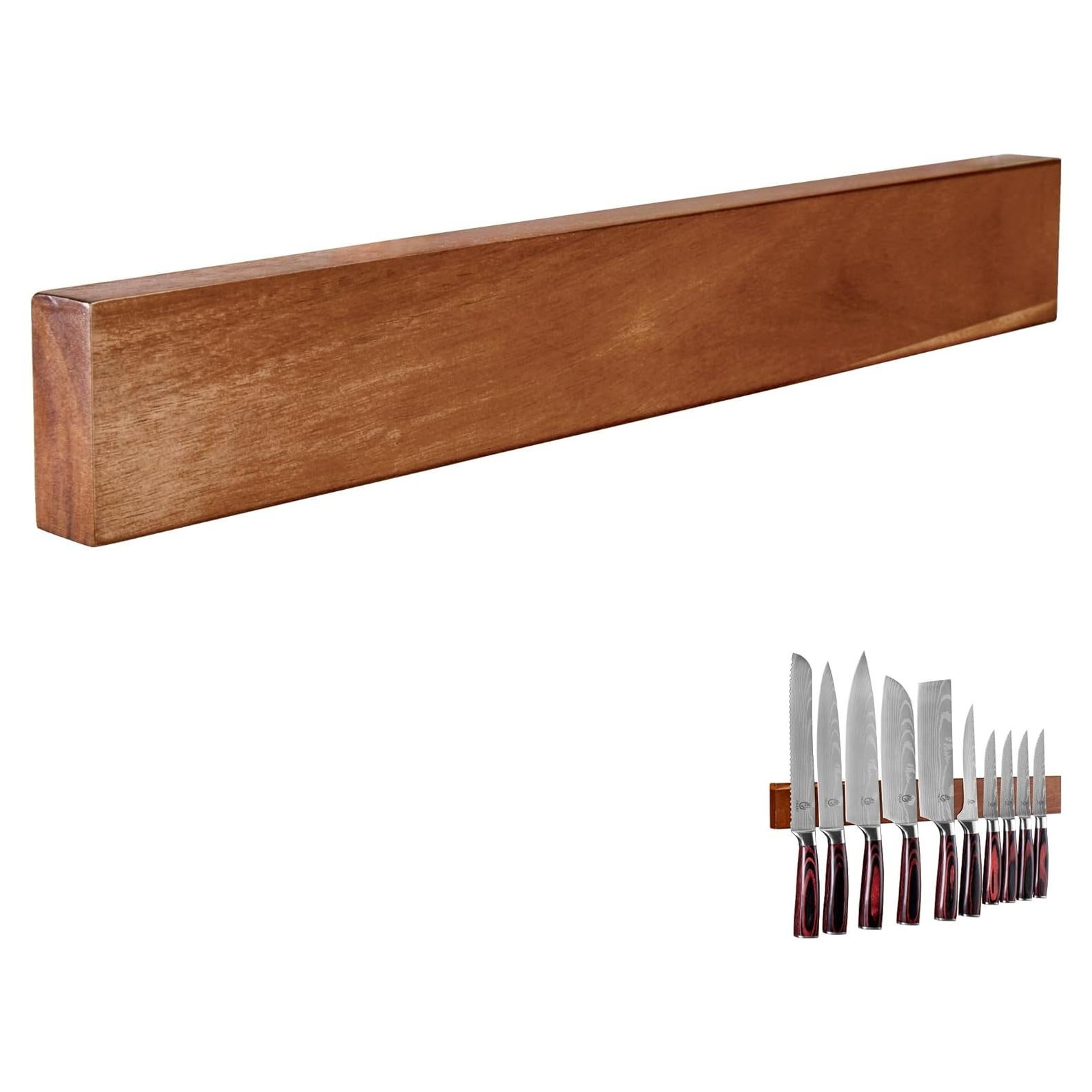 Barra Magnética de Madera 40.64 cm FULLHI Soporte de Cuchillos