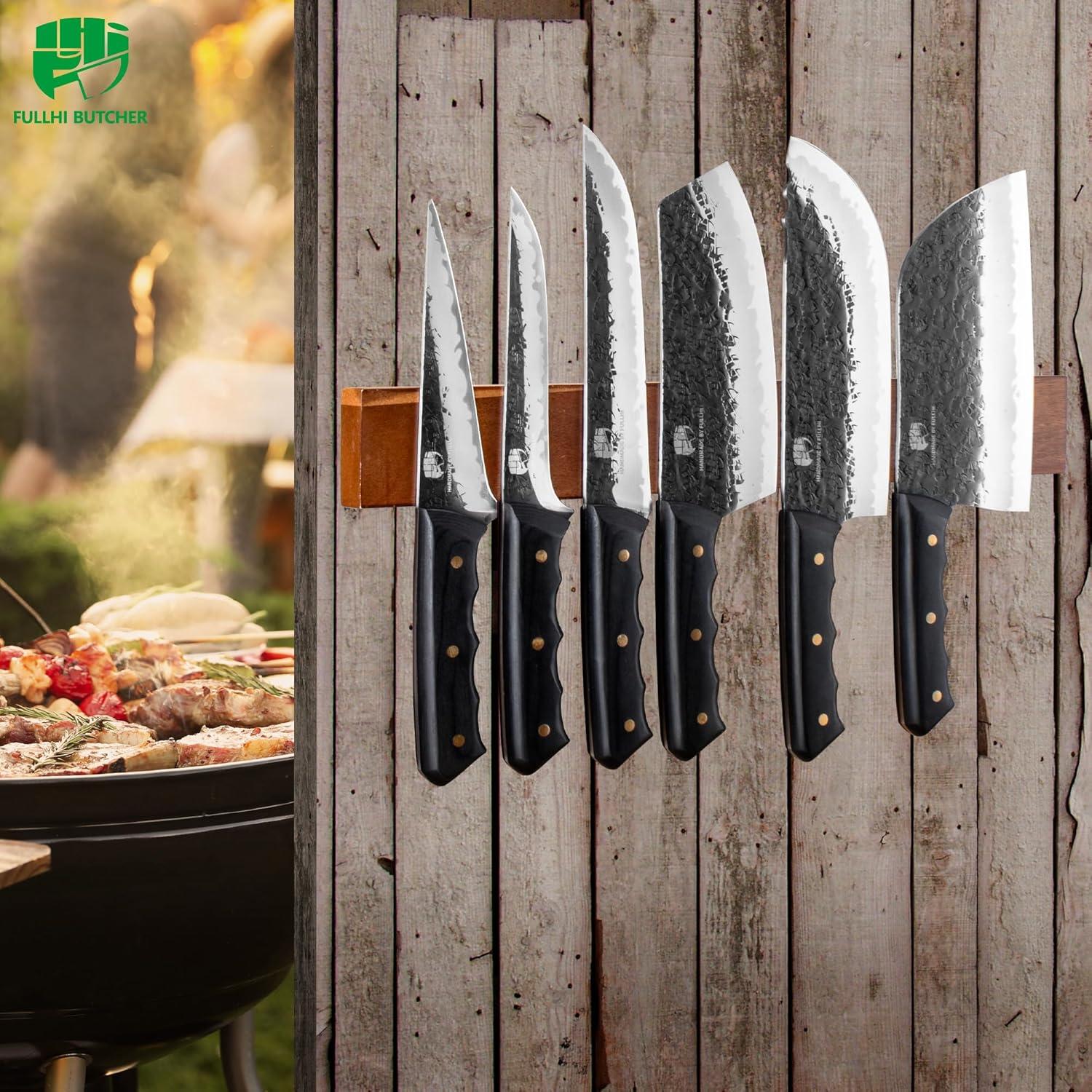 Barra Magnética de Madera 40.64 cm FULLHI Soporte de Cuchillos