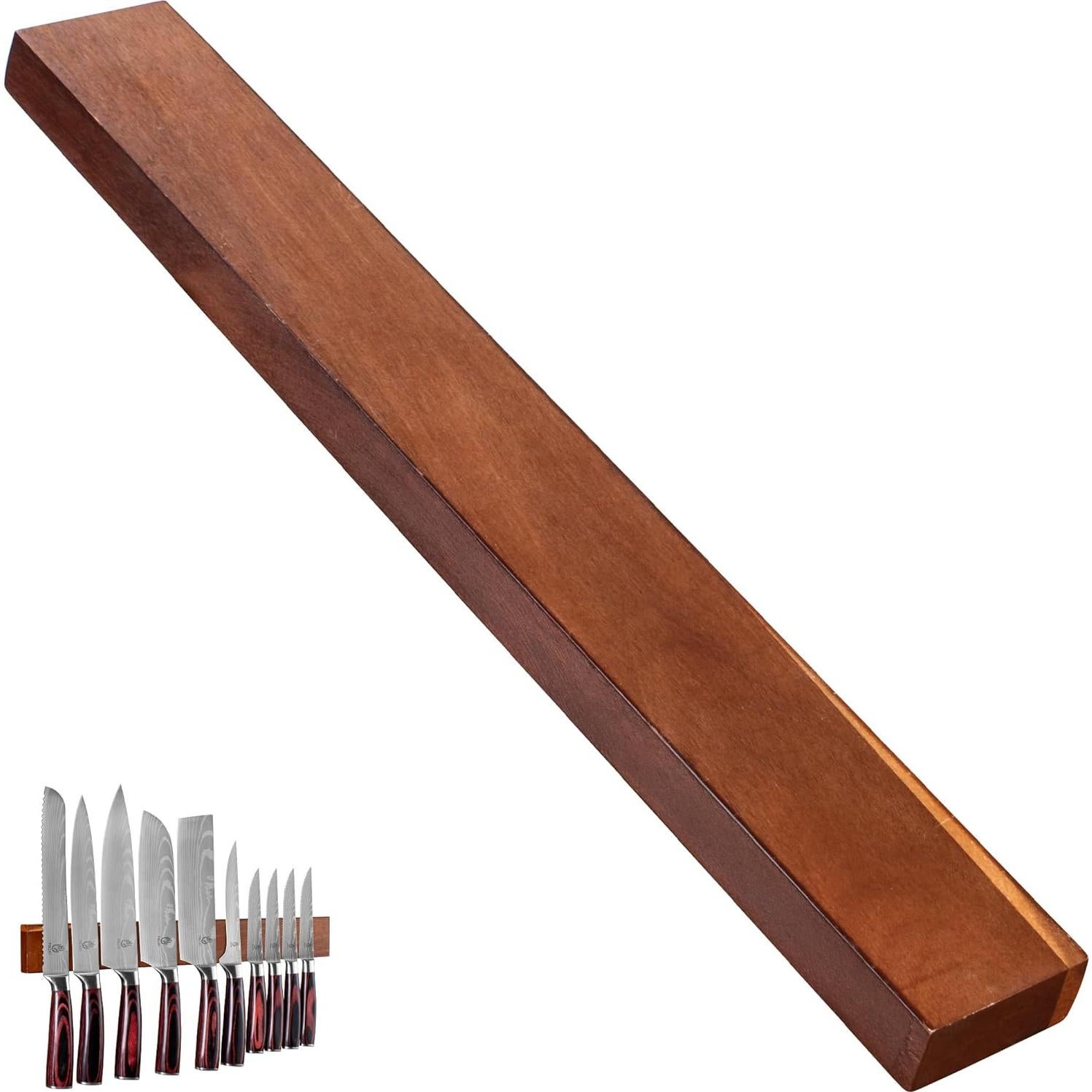 Barra Magnética de Madera 40.64 cm FULLHI Soporte de Cuchillos
