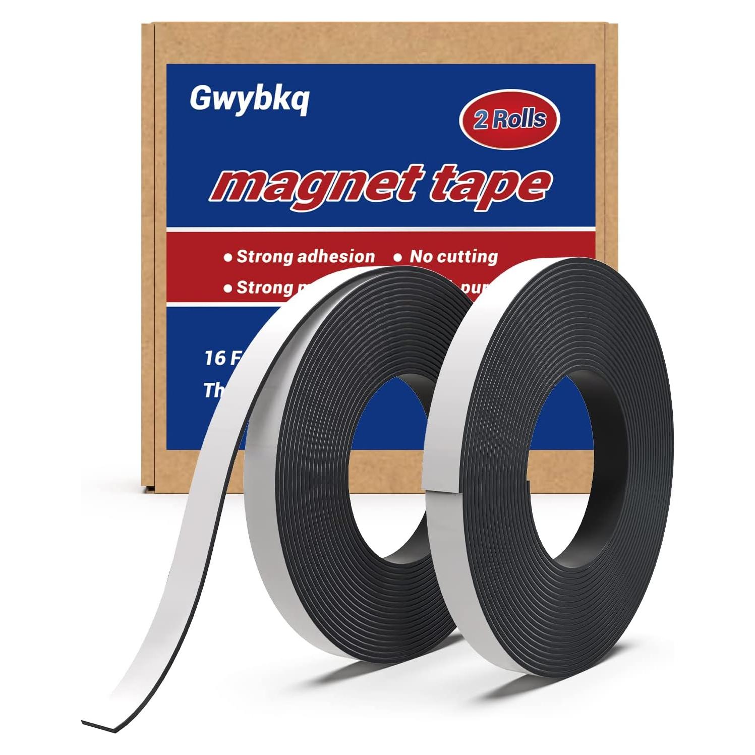 Cinta Magnética Gwybkq 2 Rollos 16ft Adhesivo Fuerte