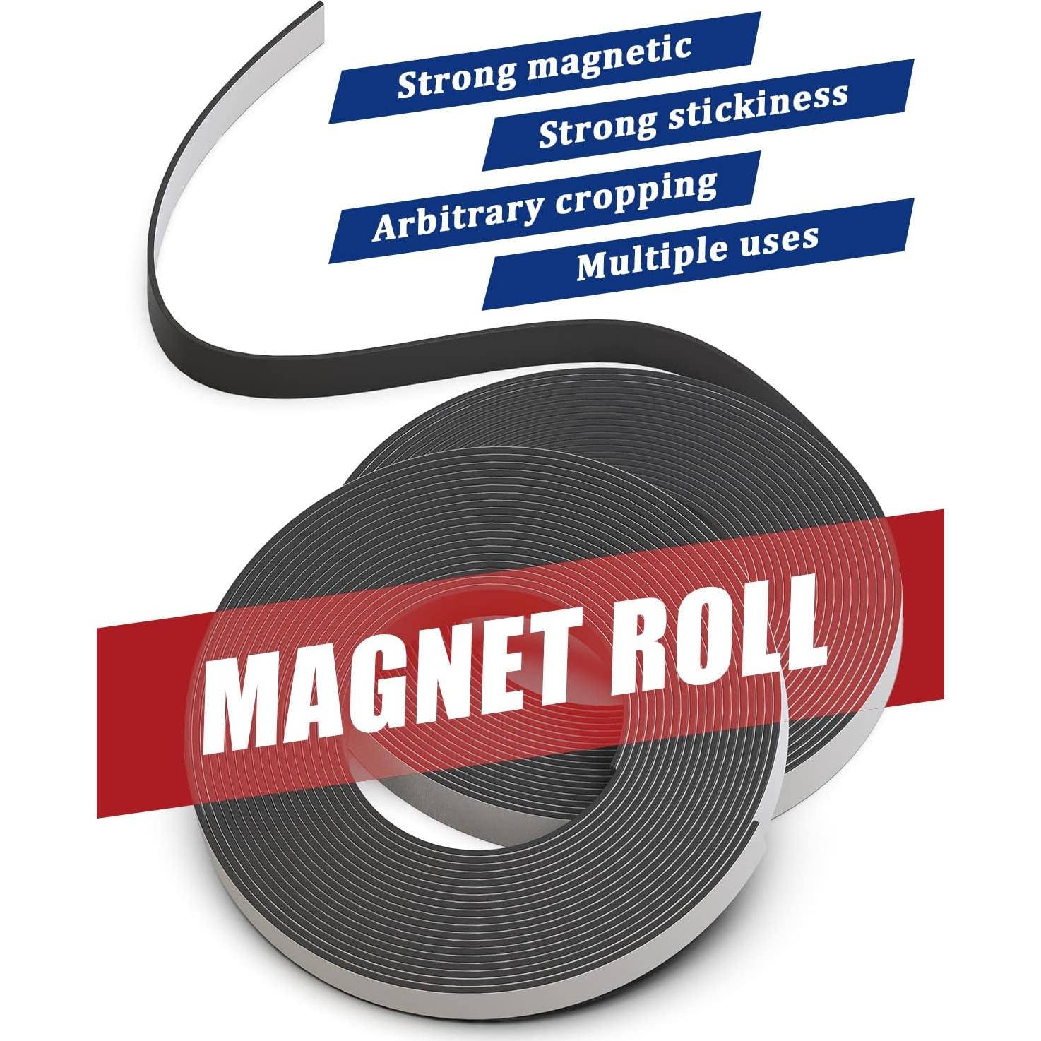 Cinta Magnética Gwybkq 2 Rollos 16ft Adhesivo Fuerte