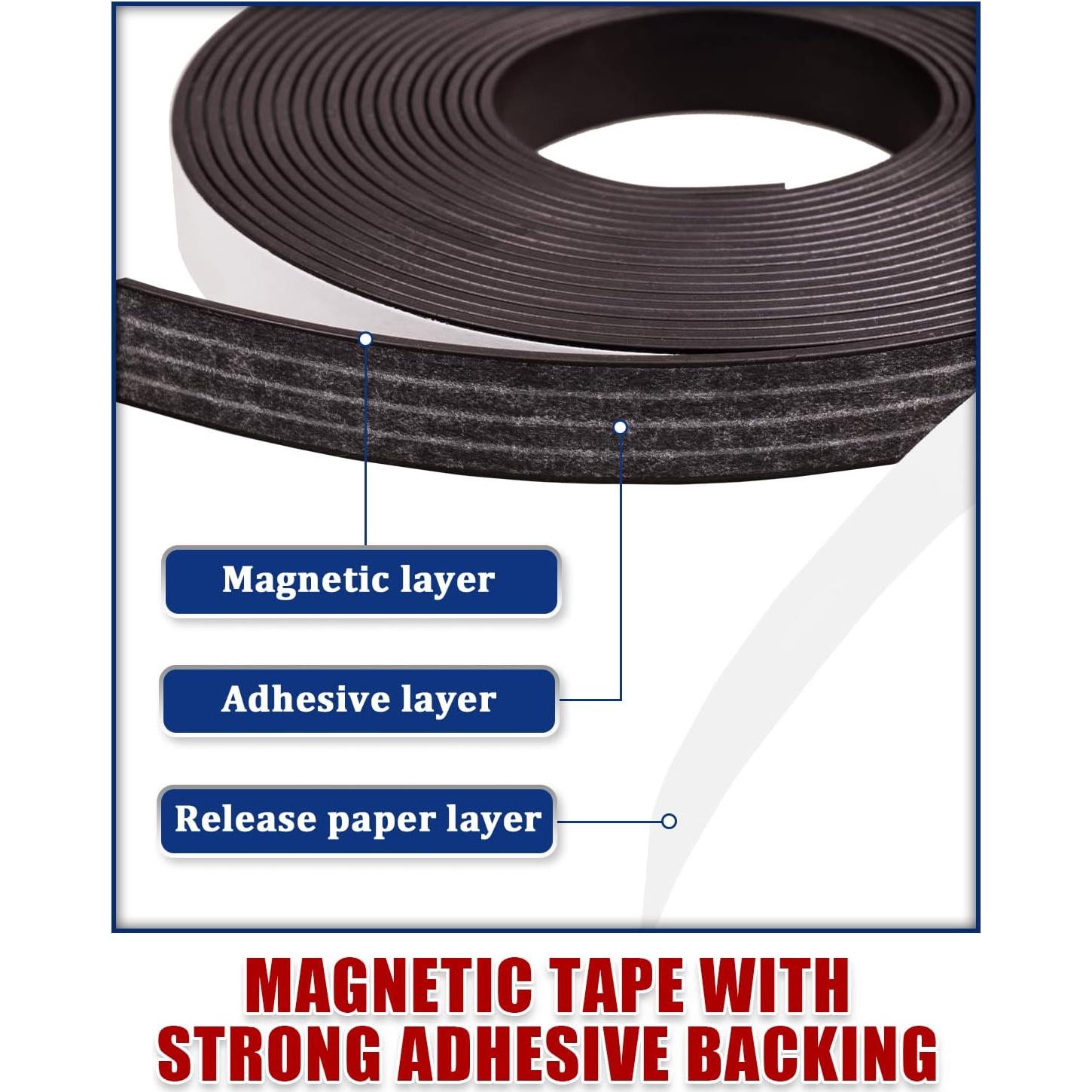 Cinta Magnética Gwybkq 2 Rollos 16ft Adhesivo Fuerte