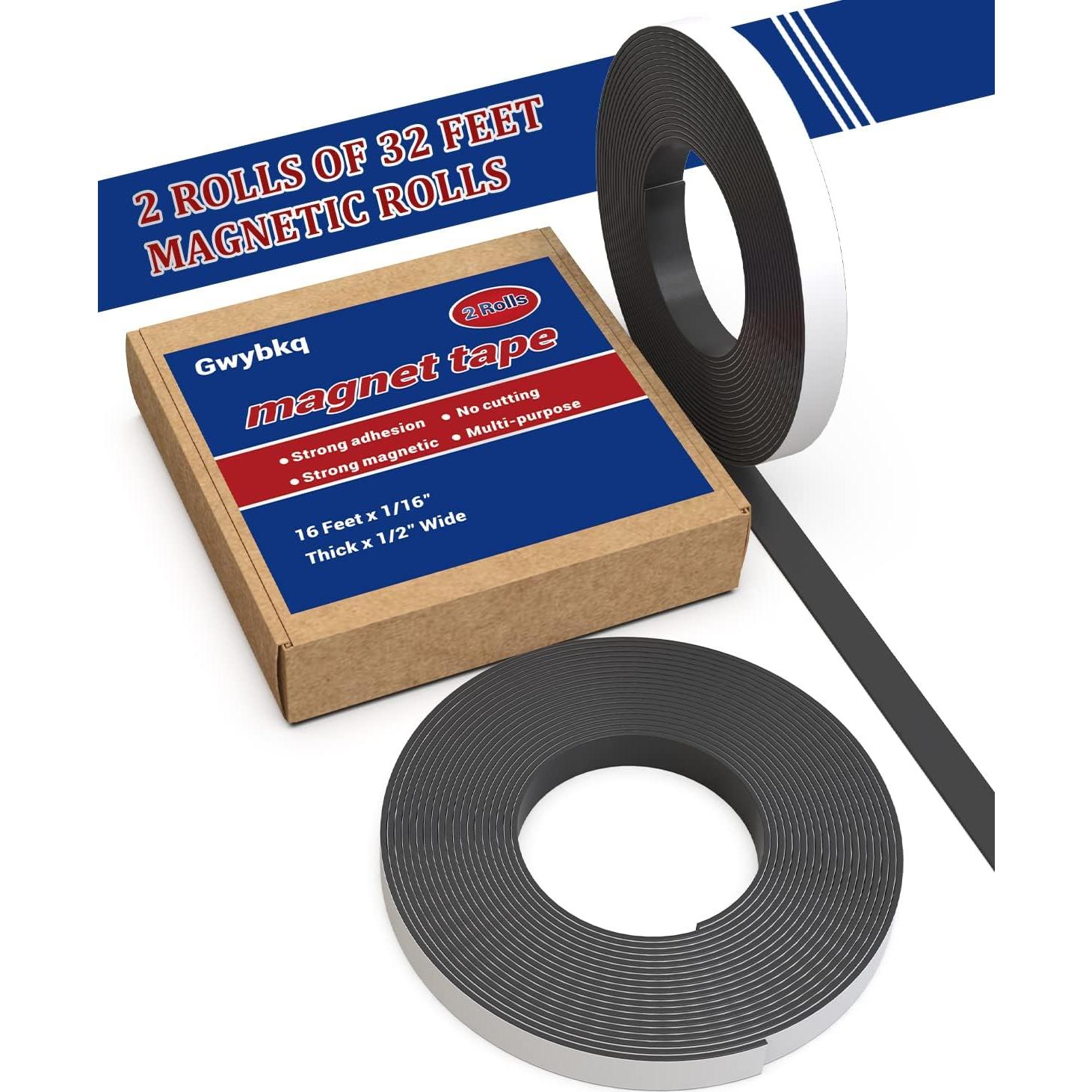 Cinta Magnética Gwybkq 2 Rollos 16ft Adhesivo Fuerte