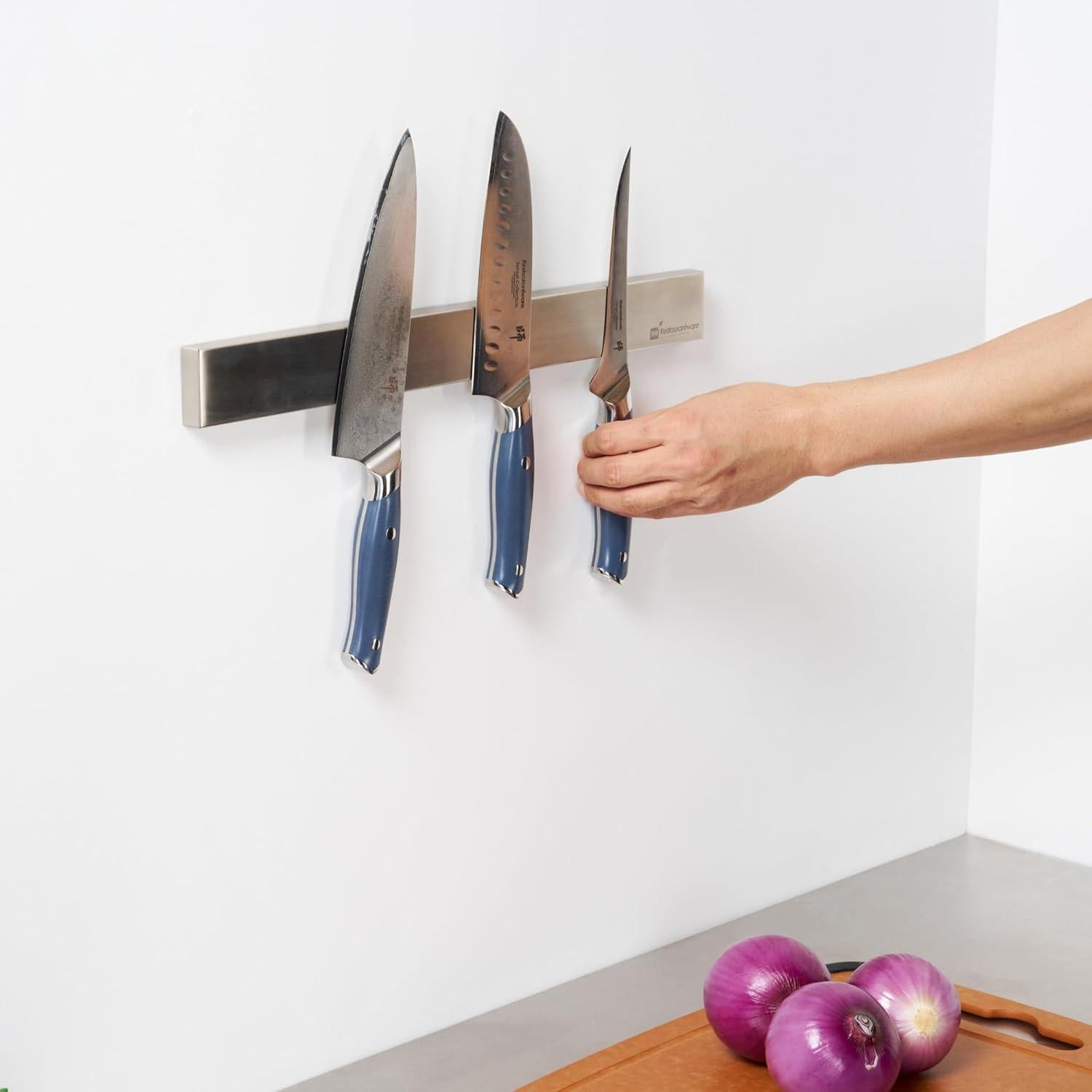 Soporte Magnético para Cuchillos Met Lux 45.72 cm Acero Inoxidable