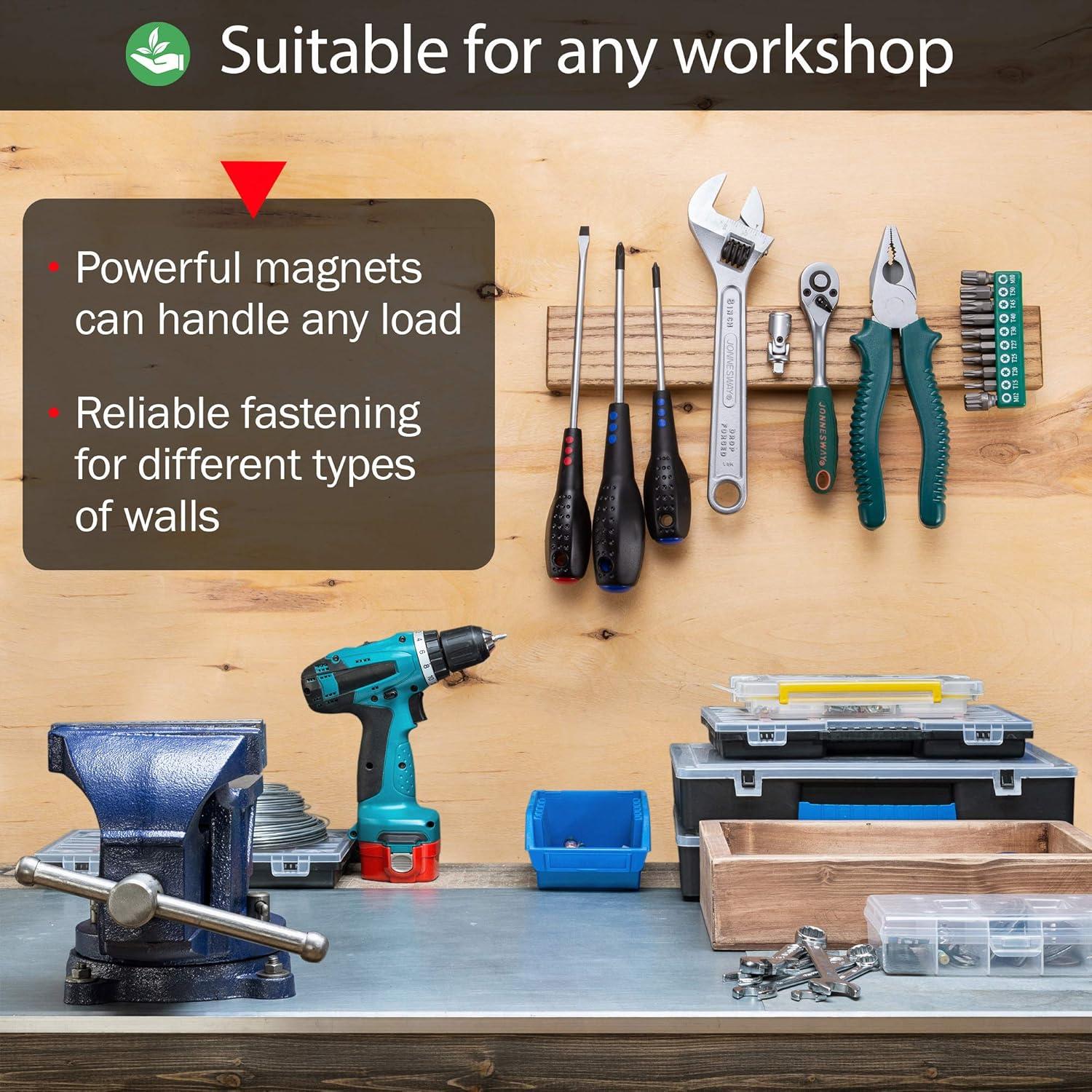 Tira Magnética para Cuchillos Ashtree 30.48 cm Madera ECO