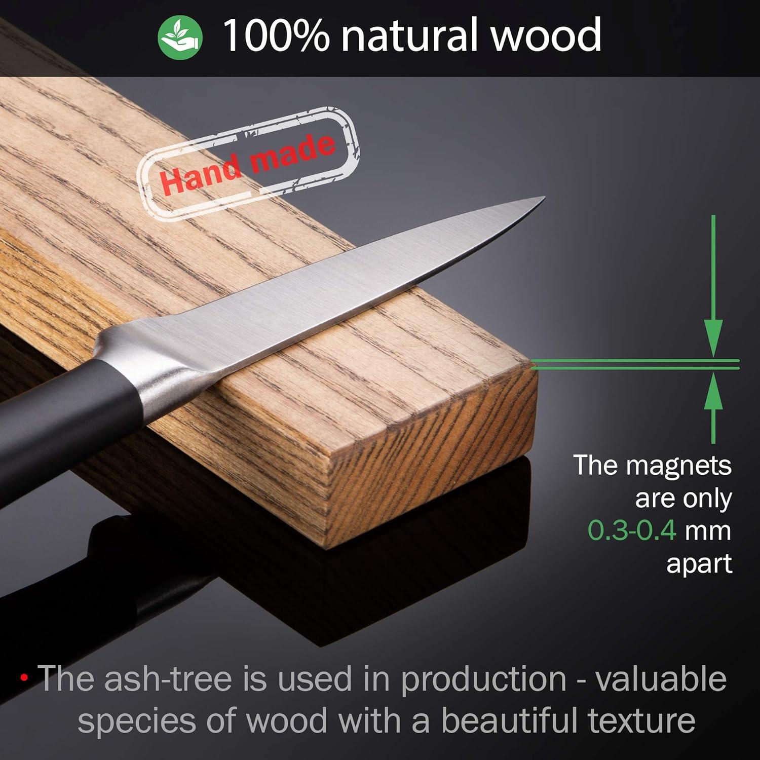 Tira Magnética para Cuchillos Ashtree 30.48 cm Madera ECO