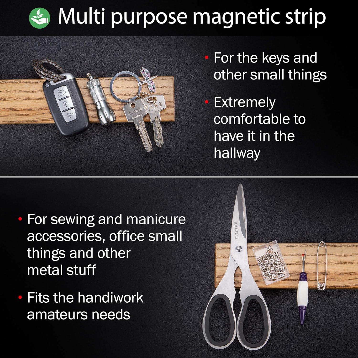 Tira Magnética para Cuchillos Ashtree 30.48 cm Madera ECO