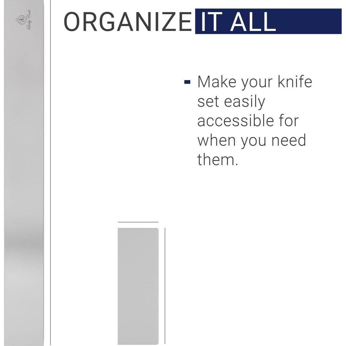 Soporte Magnético para Cuchillos Lucky Cook 40.6 cm Acero Inoxidable