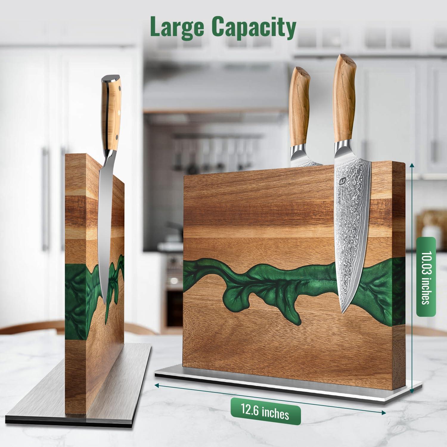 Bloque Magnético para Cuchillos Emojoy de Acacia 33cm