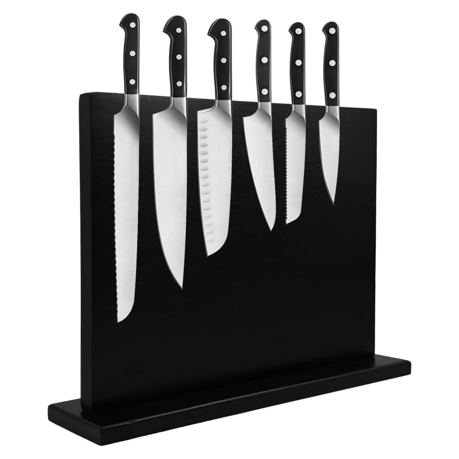 Soporte Magnético para Cuchillos Unihrpa de Acacia Negra 40x30 cm