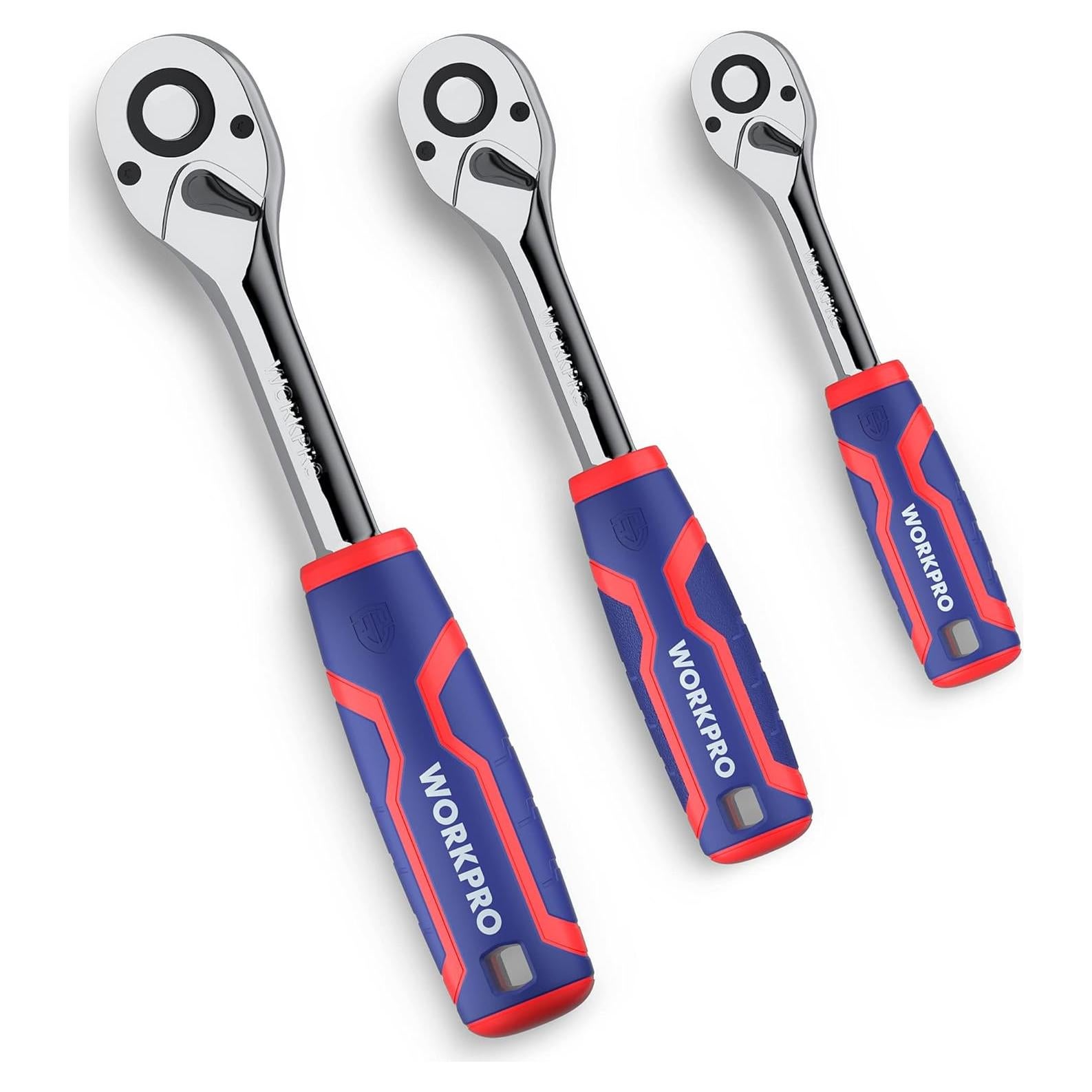 Set de Trinquete WORKPRO 3 Piezas 72 Dientes 0,64-1,27 cm