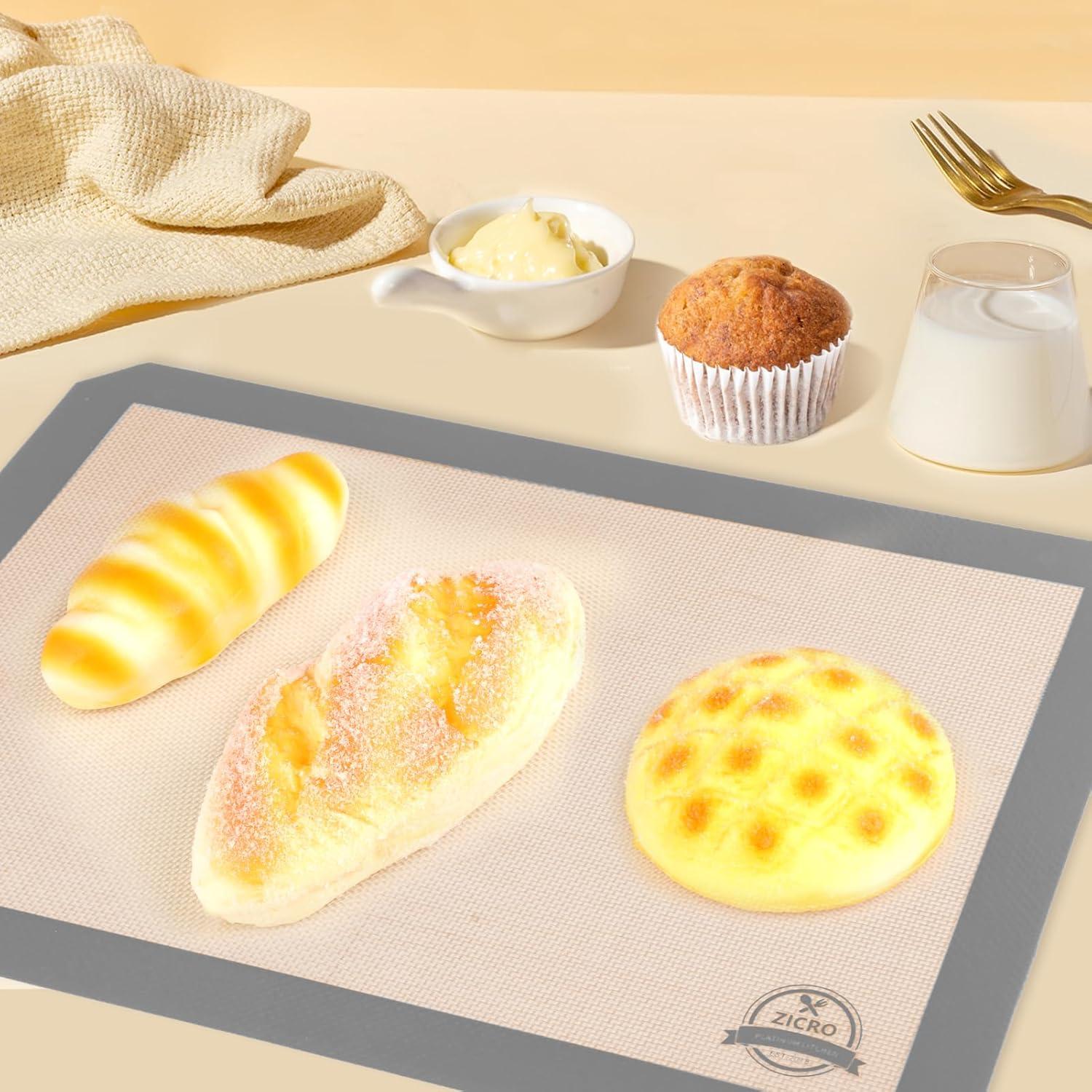 Tapetes de Hornear de Silicona ZICRO - 3 Piezas Reutilizables