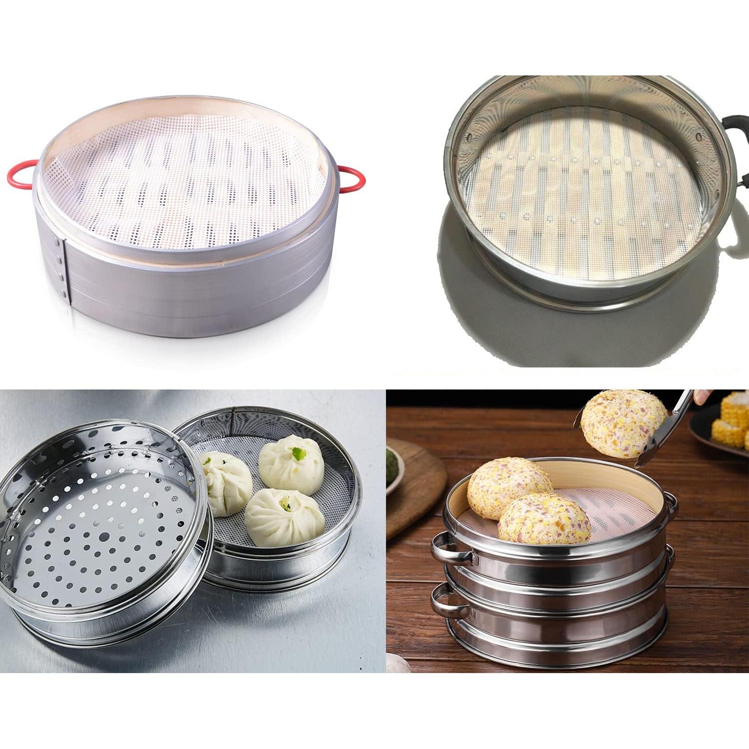 Forros de Vapor de Silicona ONLYKXY 34cm Redondos 2pcs