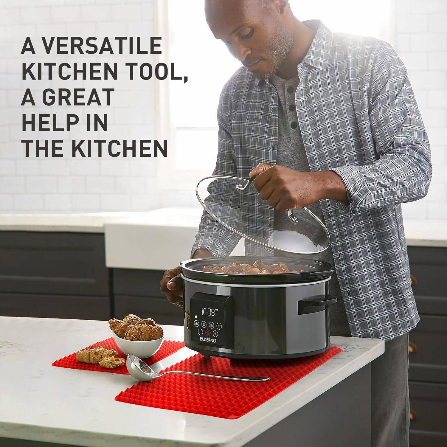 Hojas de Silicona para Horno Amy Sport 2 Paquete Rojo 40.64x27.94cm