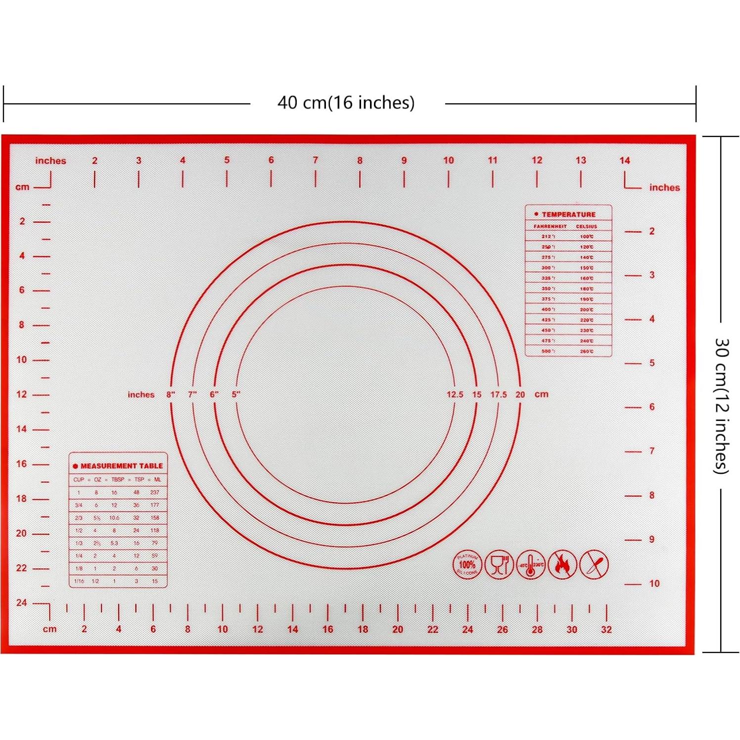Alfombrilla de Silicona Yansumi Antideslizante 103g 40x30cm Roja