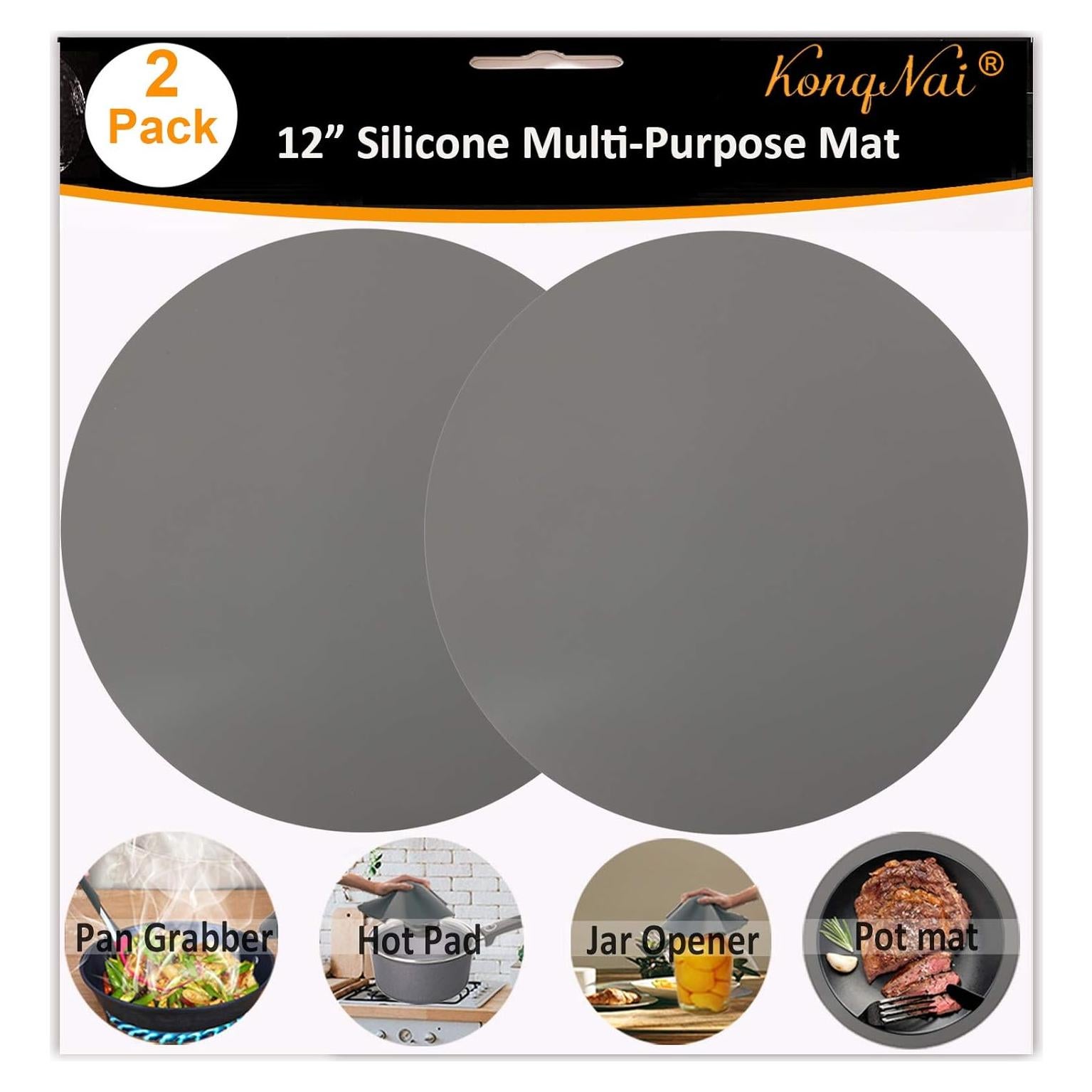 Alfombrilla de Silicona para Microondas KongNai 30 cm Gris