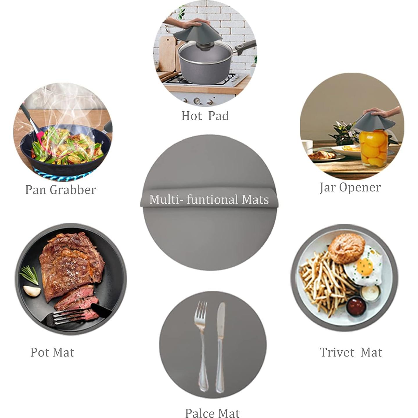 Alfombrilla de Silicona para Microondas KongNai 30 cm Gris