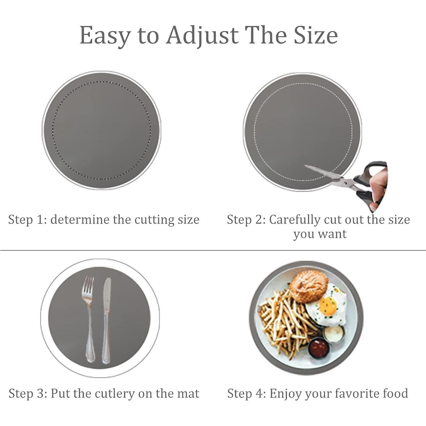 Alfombrilla de Silicona para Microondas KongNai 30 cm Gris